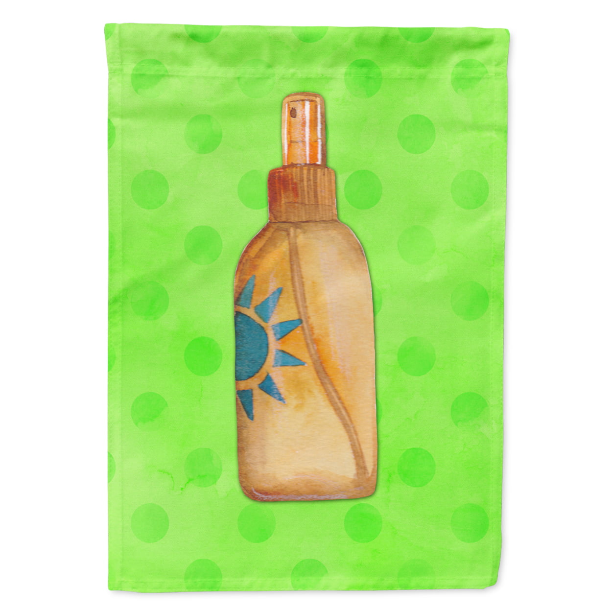 Message in a Bottle Green Polkadot Flag - Garden Size