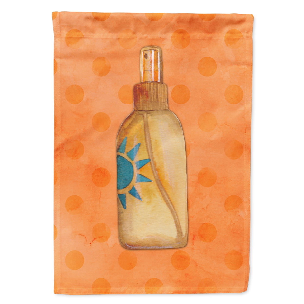 Message in a Bottle Orange Polkadot Flag - Garden Size