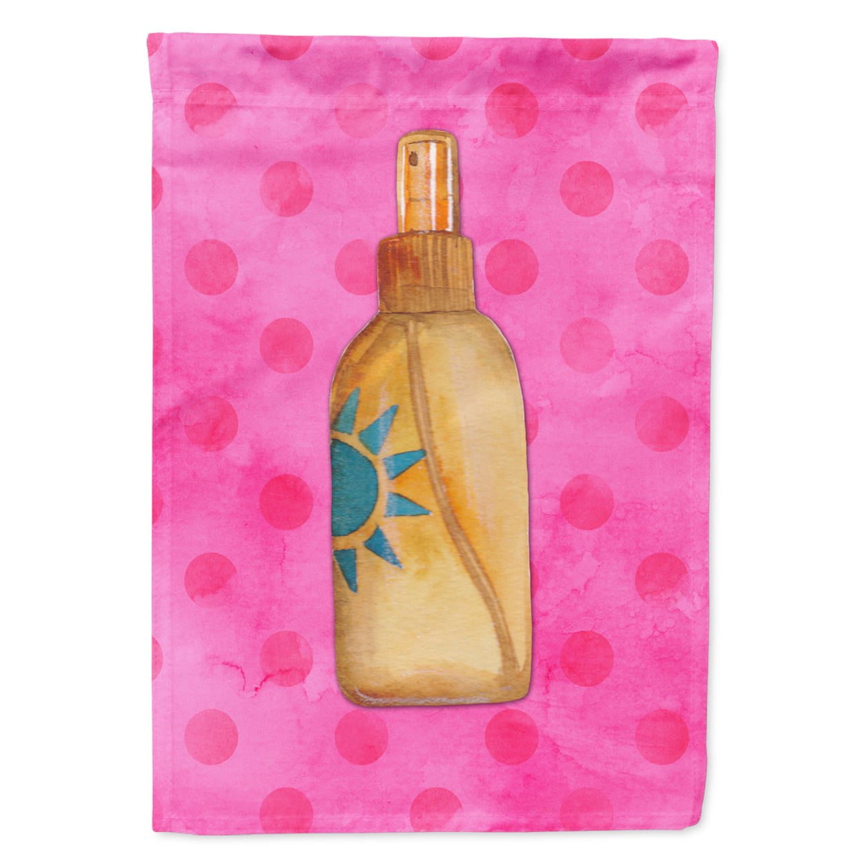 Message in a Bottle Pink Polkadot Flag - Garden Size