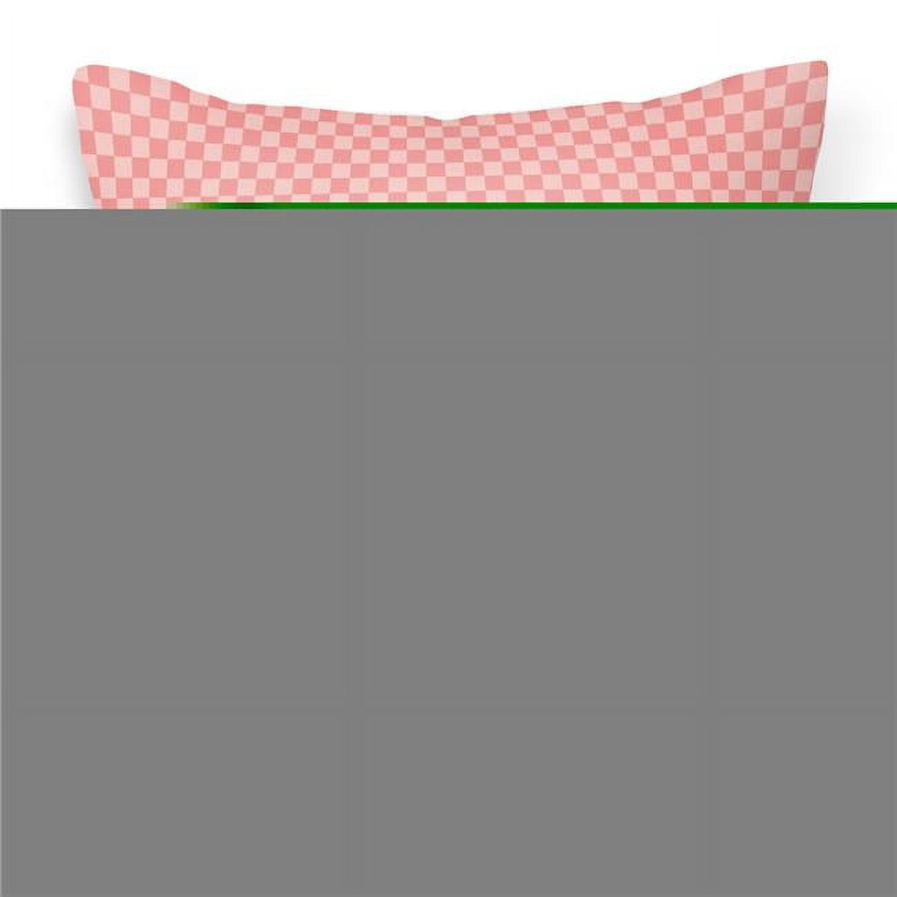 Shire Horse Pink Check Fabric Decorative Pillow - 18 x 18 in.