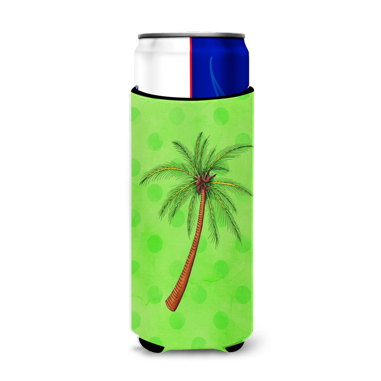Palm Tree Green Polkadot Michelob Ultra Hugger for Slim Cans - Green