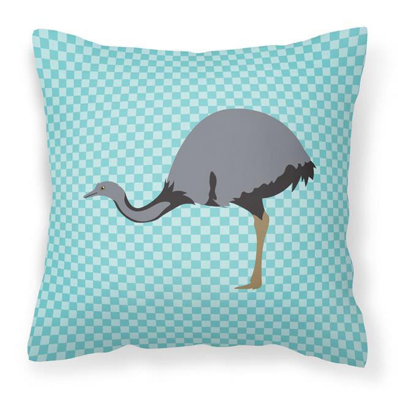 Rhea Blue Check Fabric Decorative Pillow - 18 x 18 in.