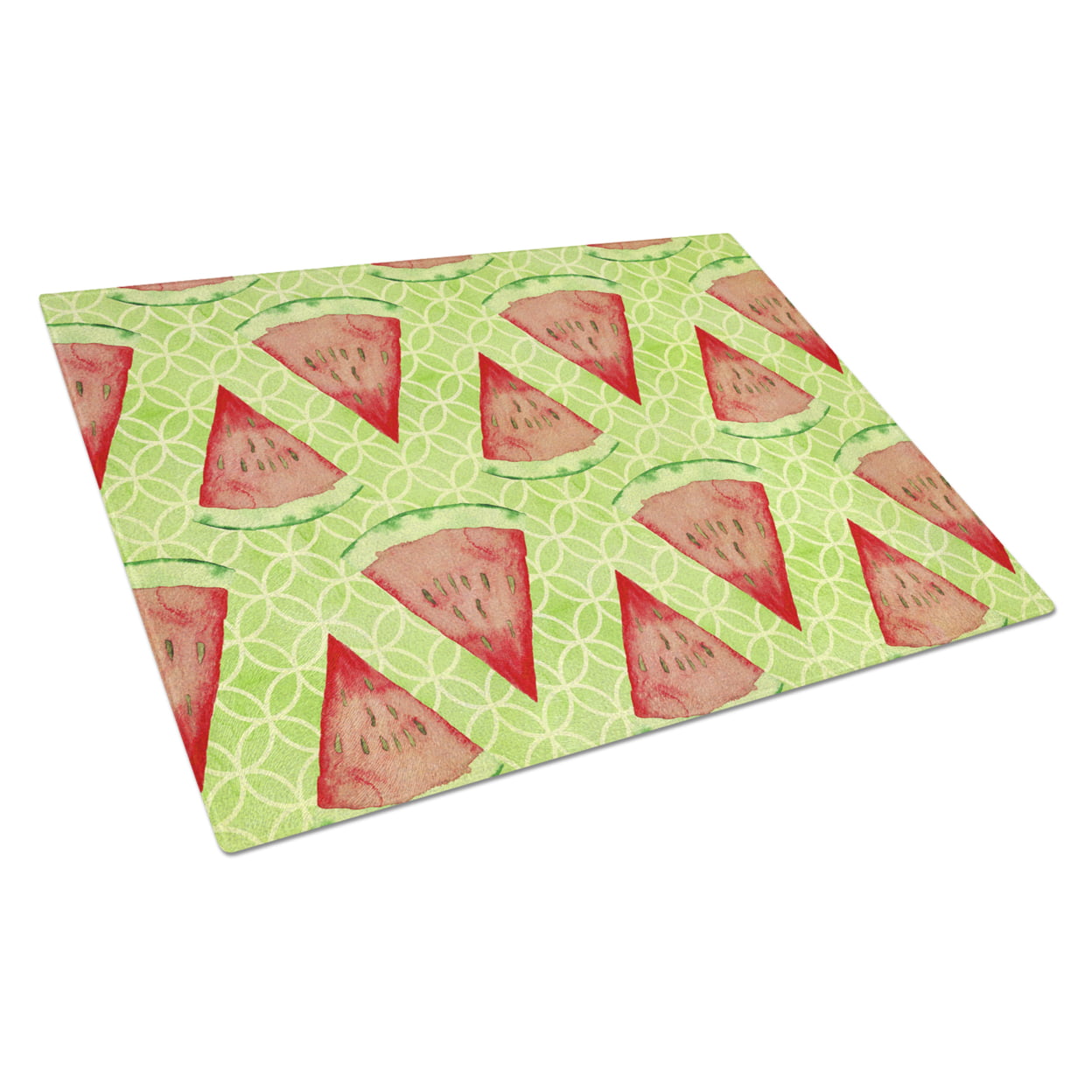 Watercolor Watermelon Glass Cutting Board - Large