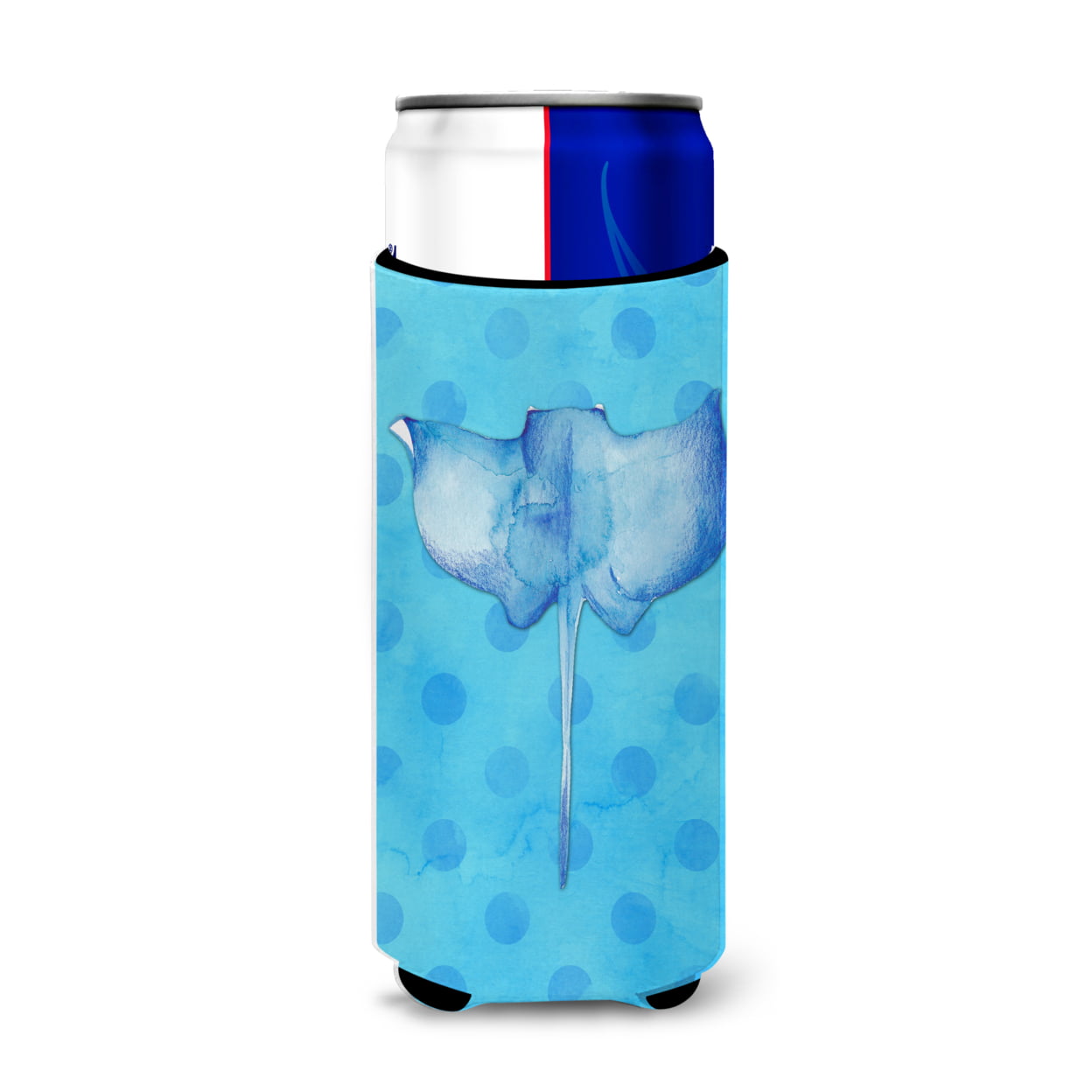 Sting Ray Blue Polkadot Michelob Ultra Hugger for Slim Cans - Blue