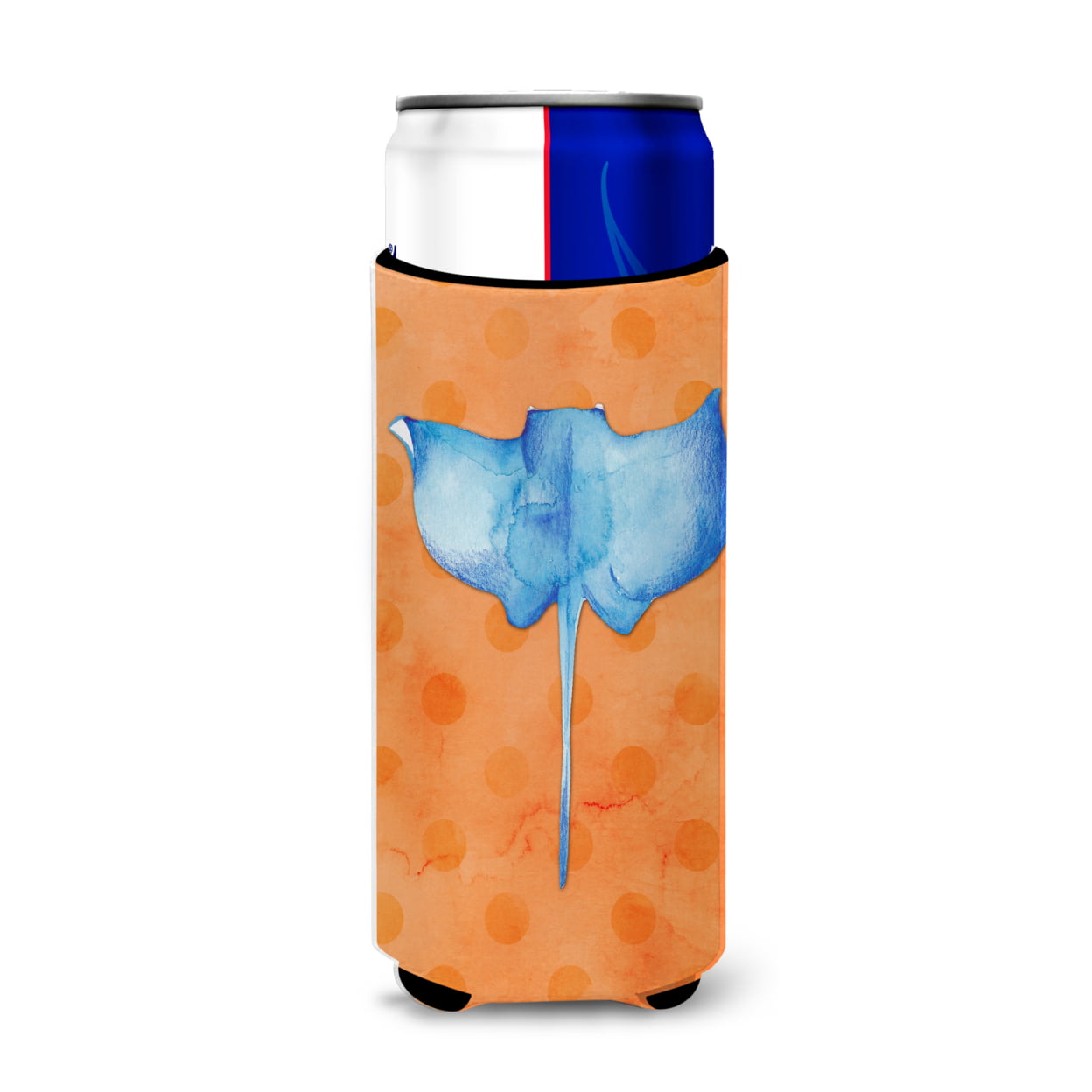 Sting Ray Orange Polkadot Michelob Ultra Hugger for Slim Cans - Orange