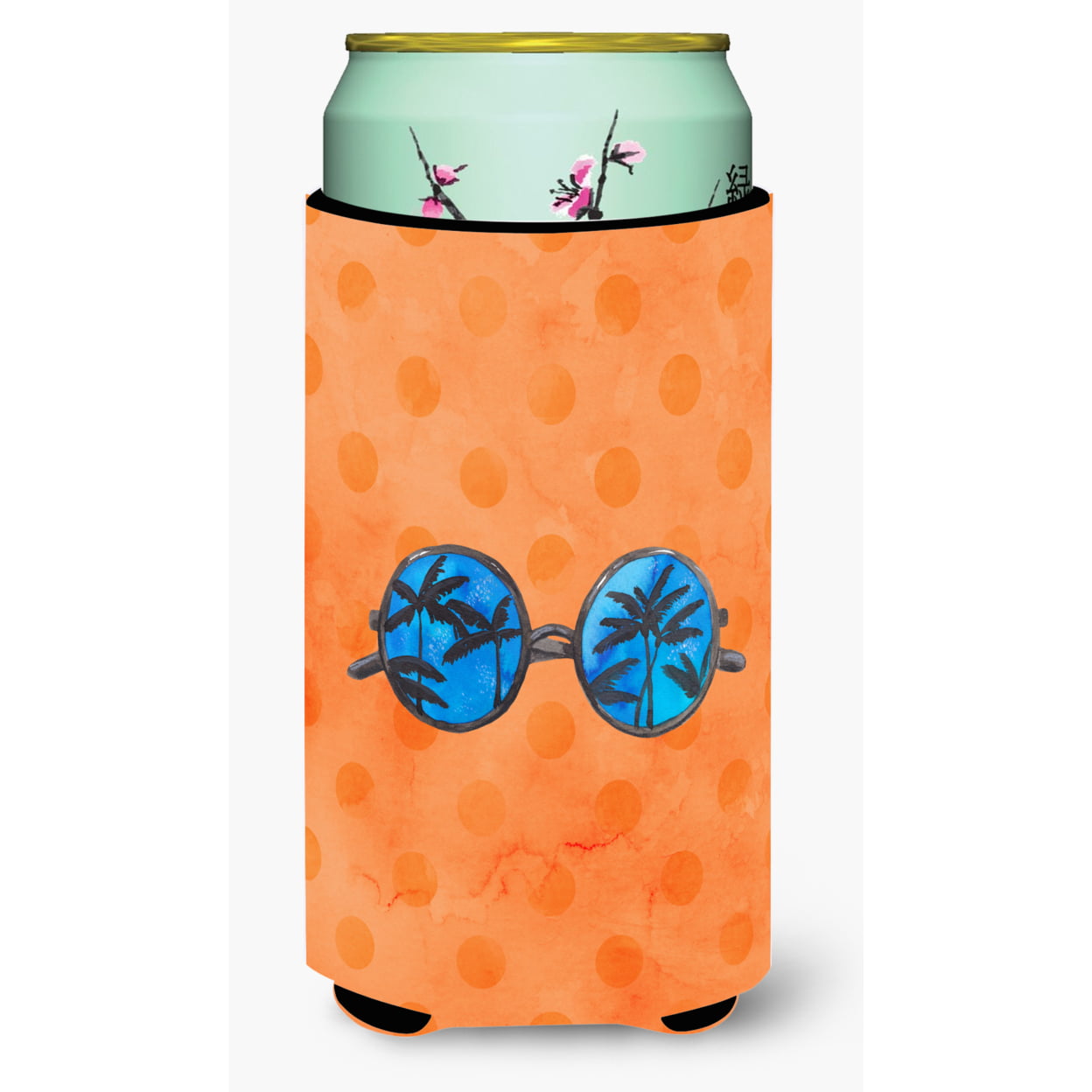 Sunglasses Orange Polkadot Tall Boy Beverage Insulator Hugger