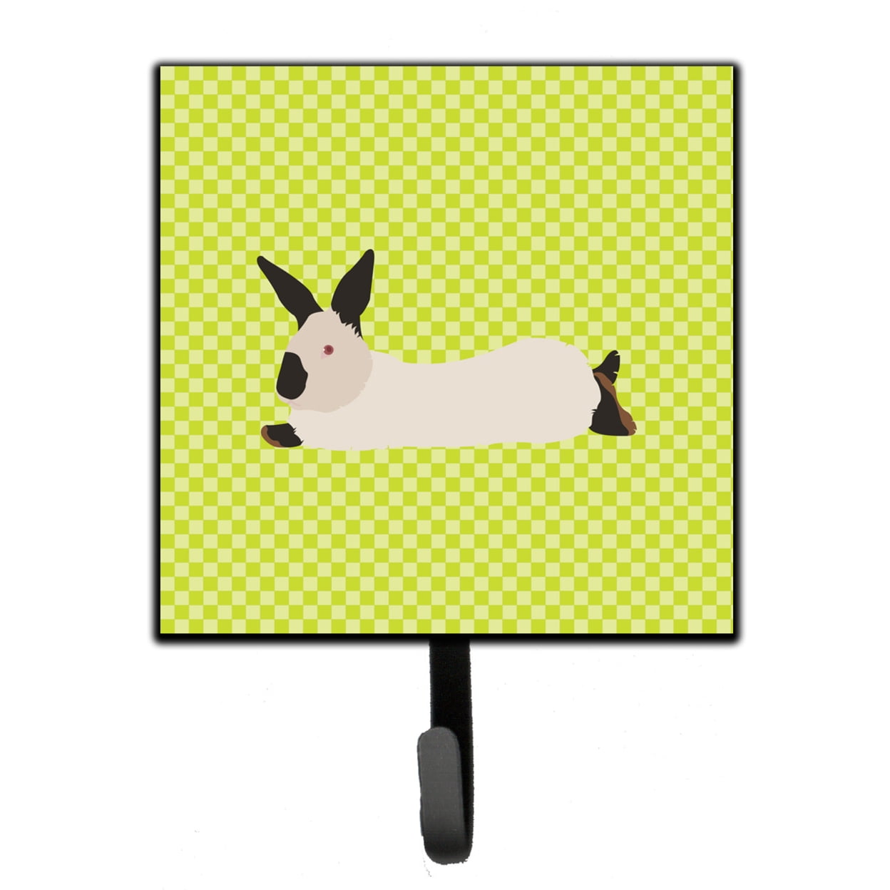California White Rabbit Green Leash or Key Holder