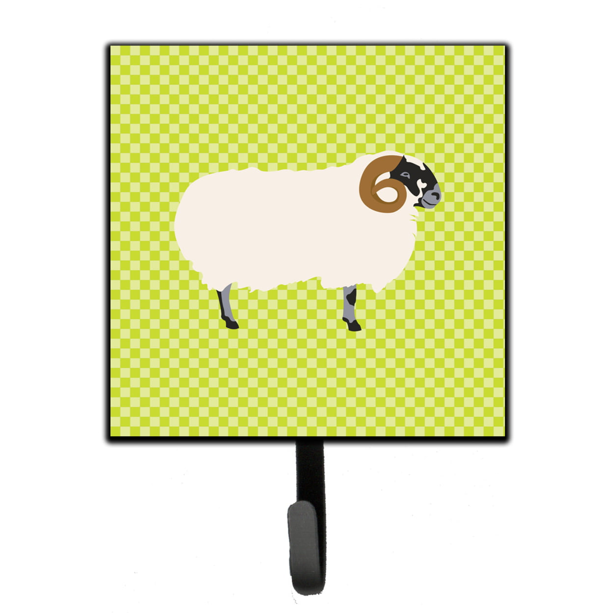 BB7799SH4 Scottish Blackface Sheep Green Leash or Key Holder