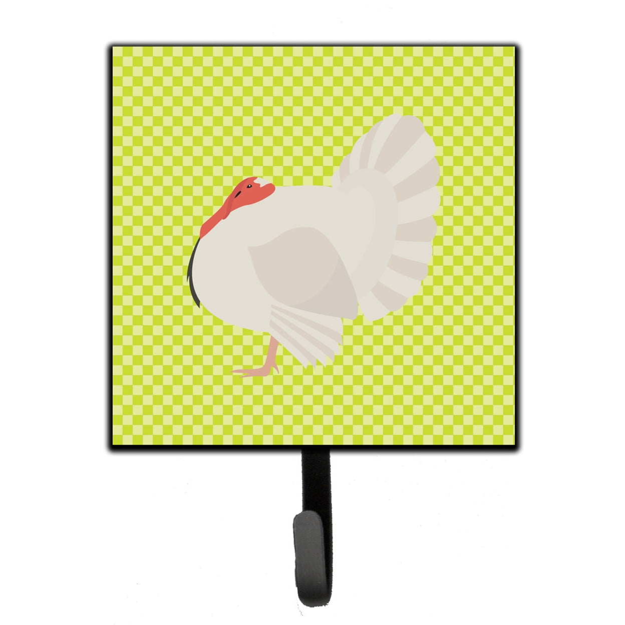 White Holland Turkey Green Leash or Key Holder