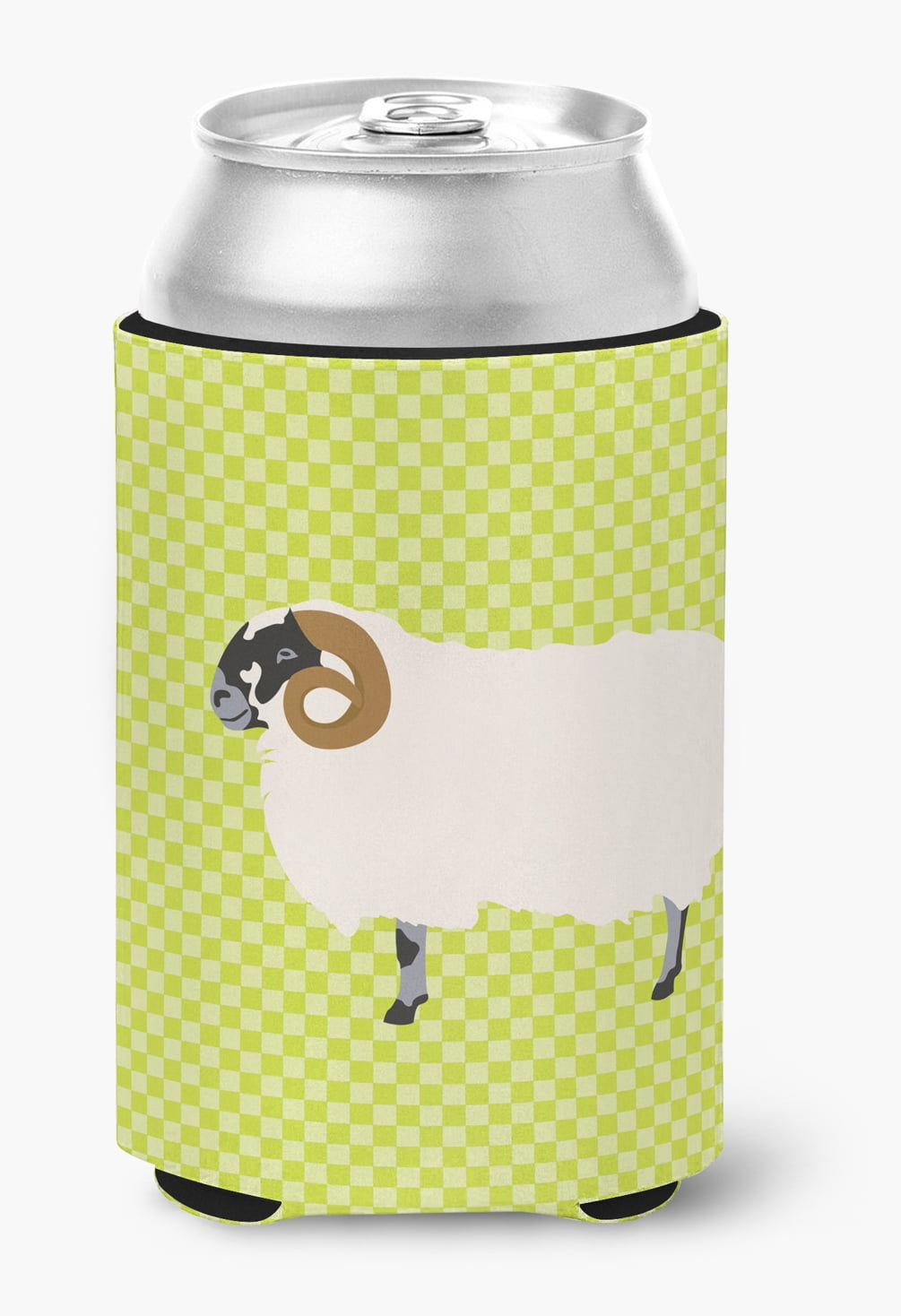 BB7799CC Scottish Blackface Sheep Green Can or Bottle Hugger