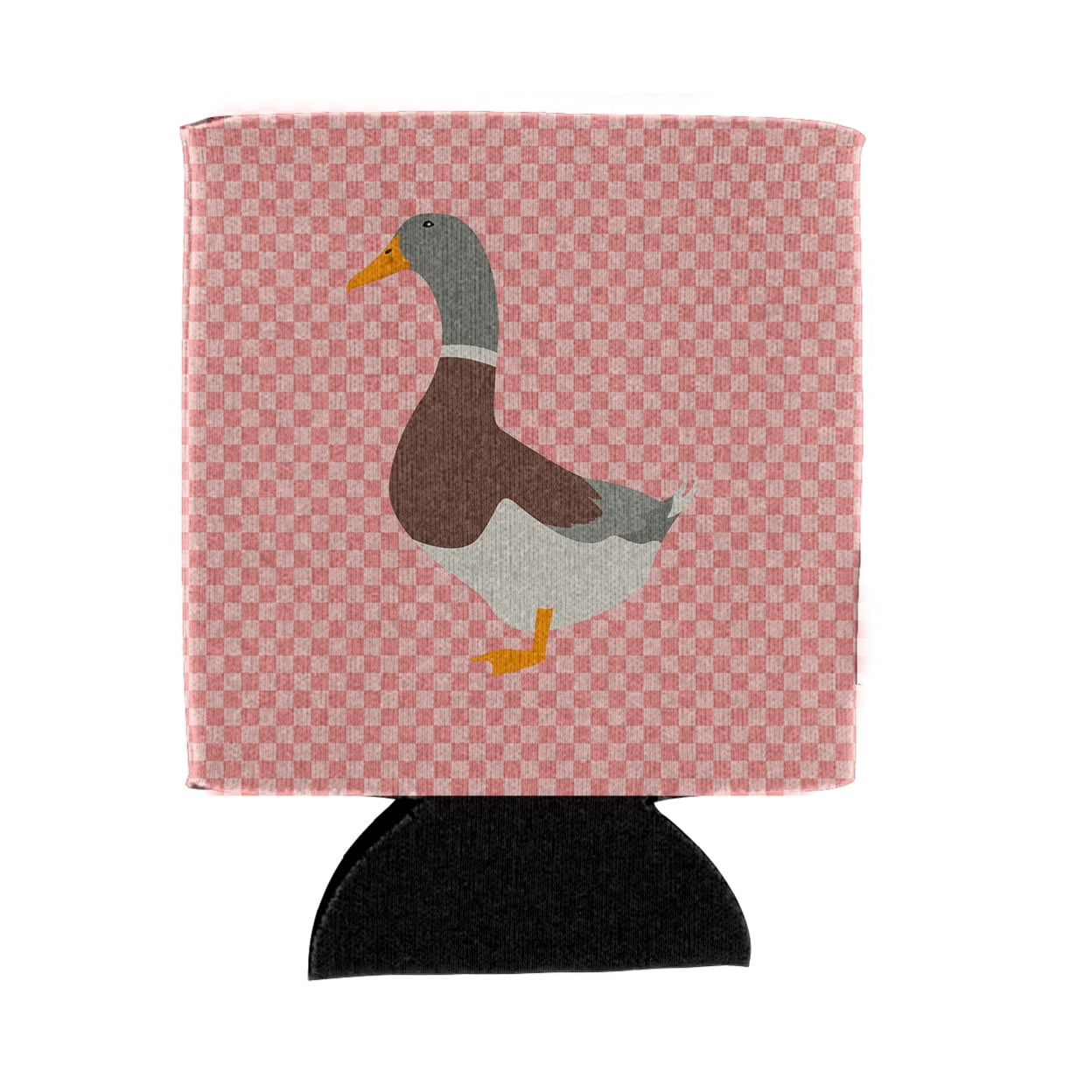 Saxony Sachsenente Duck Pink Check Can or Bottle Hugger