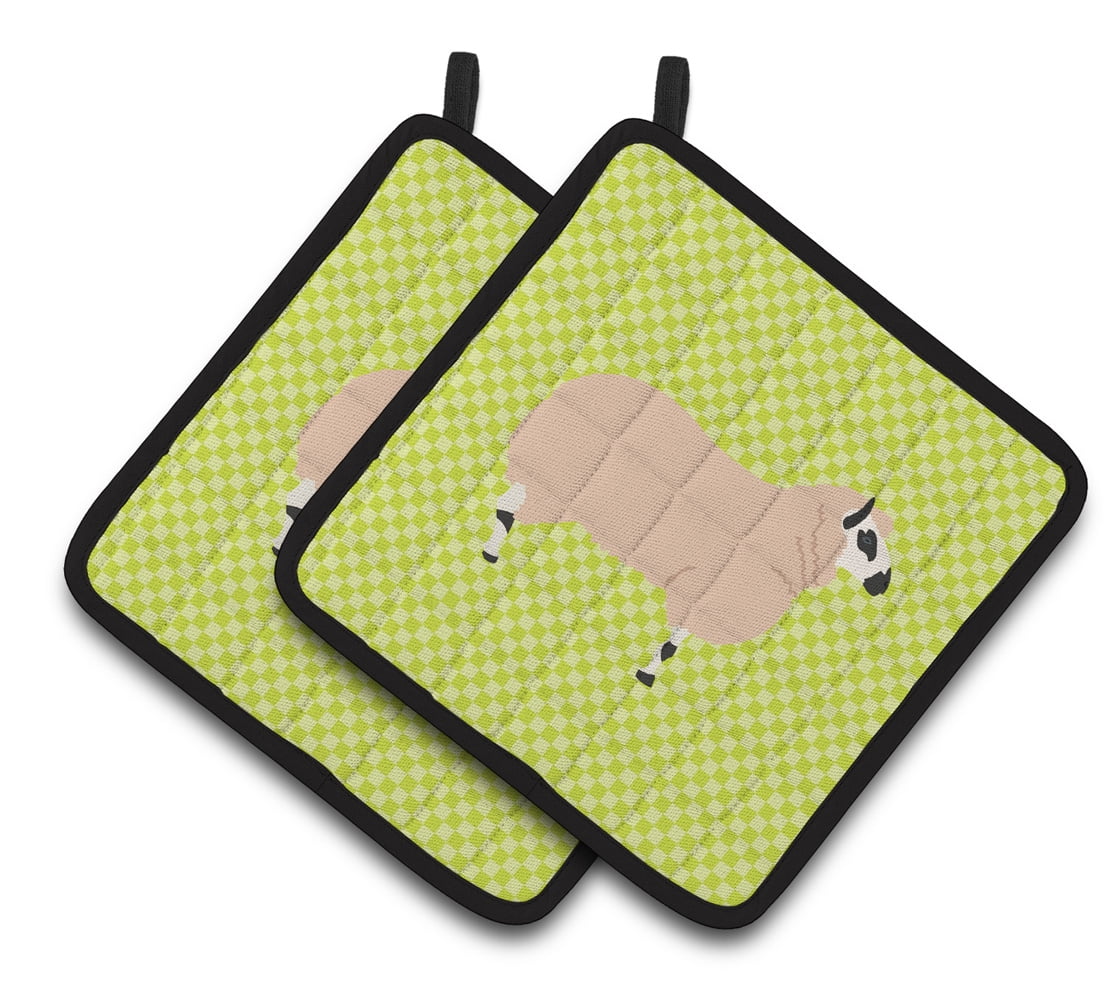 BB7805PTHD Kerry Hill Sheep Green Pair of Pot Holders