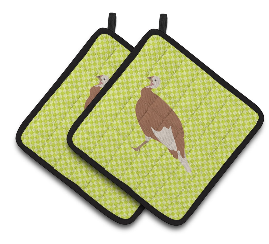 BB7810PTHD Jersey Buff Turkey Hen Green Pair of Pot Holders