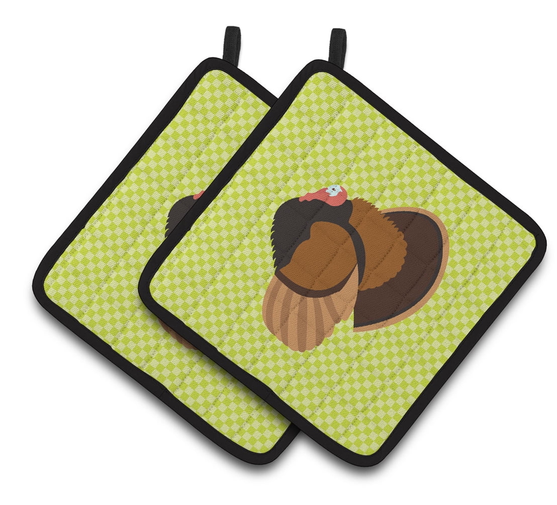 BB7812PTHD Bronze Turkey Green Pair of Pot Holders