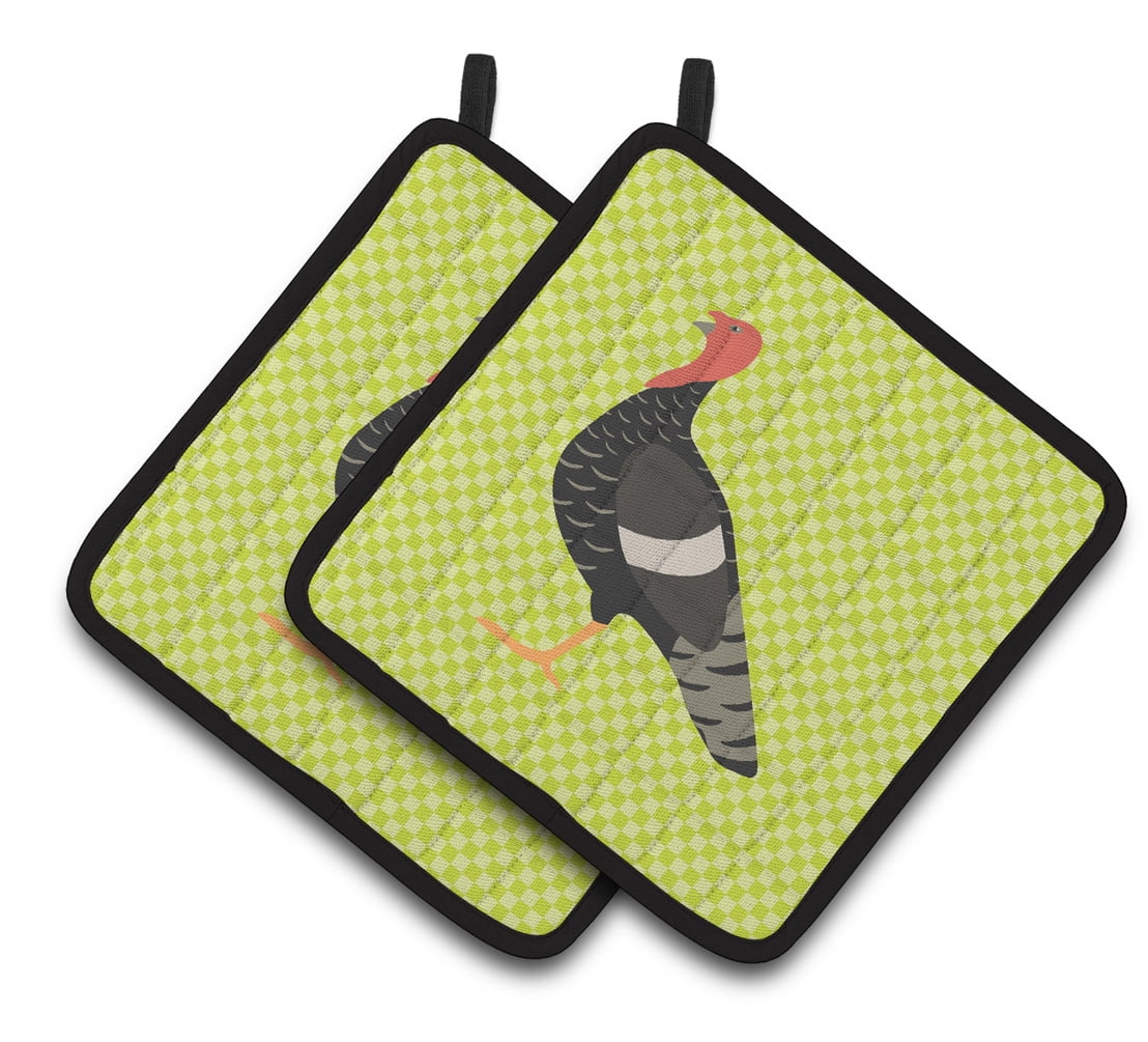 BB7813PTHD Marragansett Turkey Green Pair of Pot Holders