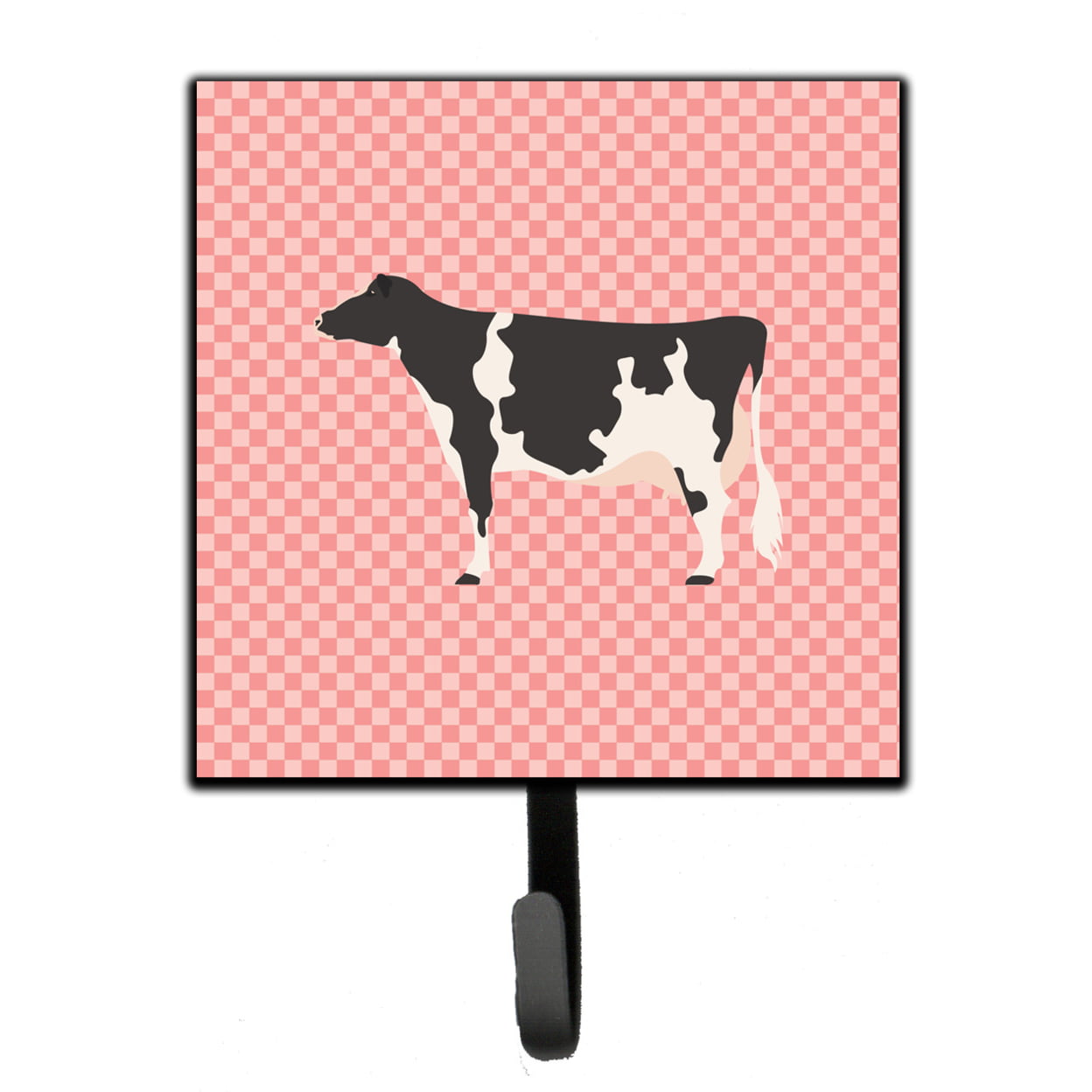 BB7822SH4 Holstein Cow Pink Check Leash or Key Holder