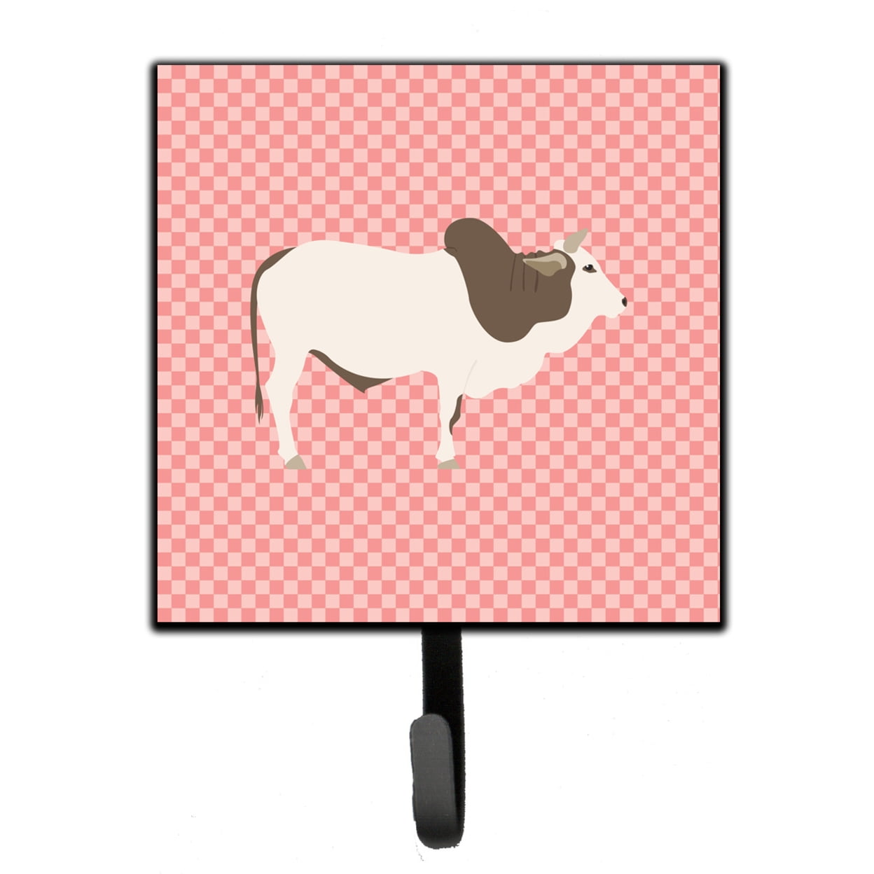 Malvi Cow Pink Check Leash or Key Holder