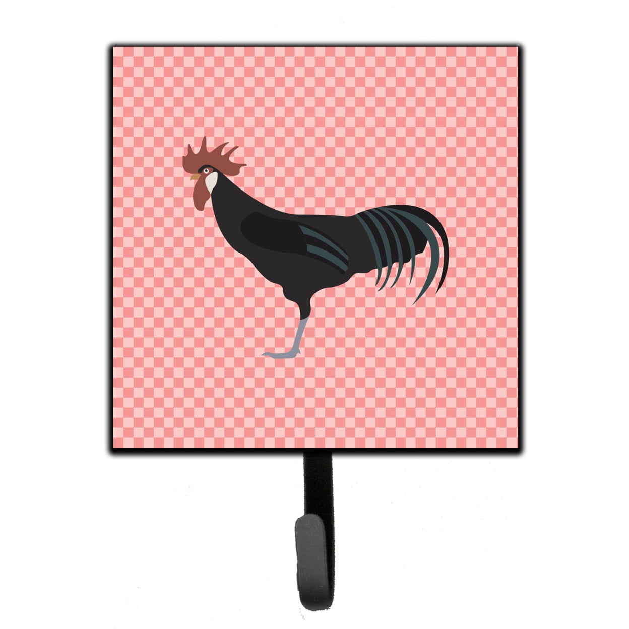 BB7841SH4 Minorca Ctalalan Chicken Pink Check Leash or Key Holder