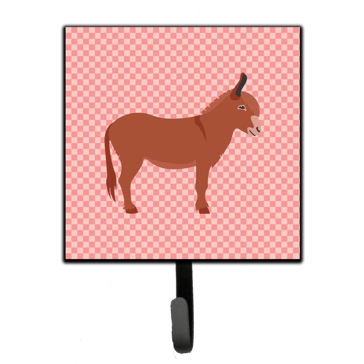 BB7848SH4 Irish Donkey Pink Check Leash or Key Holder