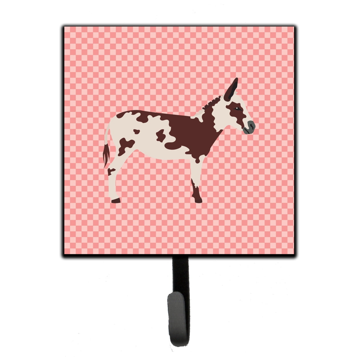 American Spotted Donkey Pink Check Leash or Key Holder - Pink Check