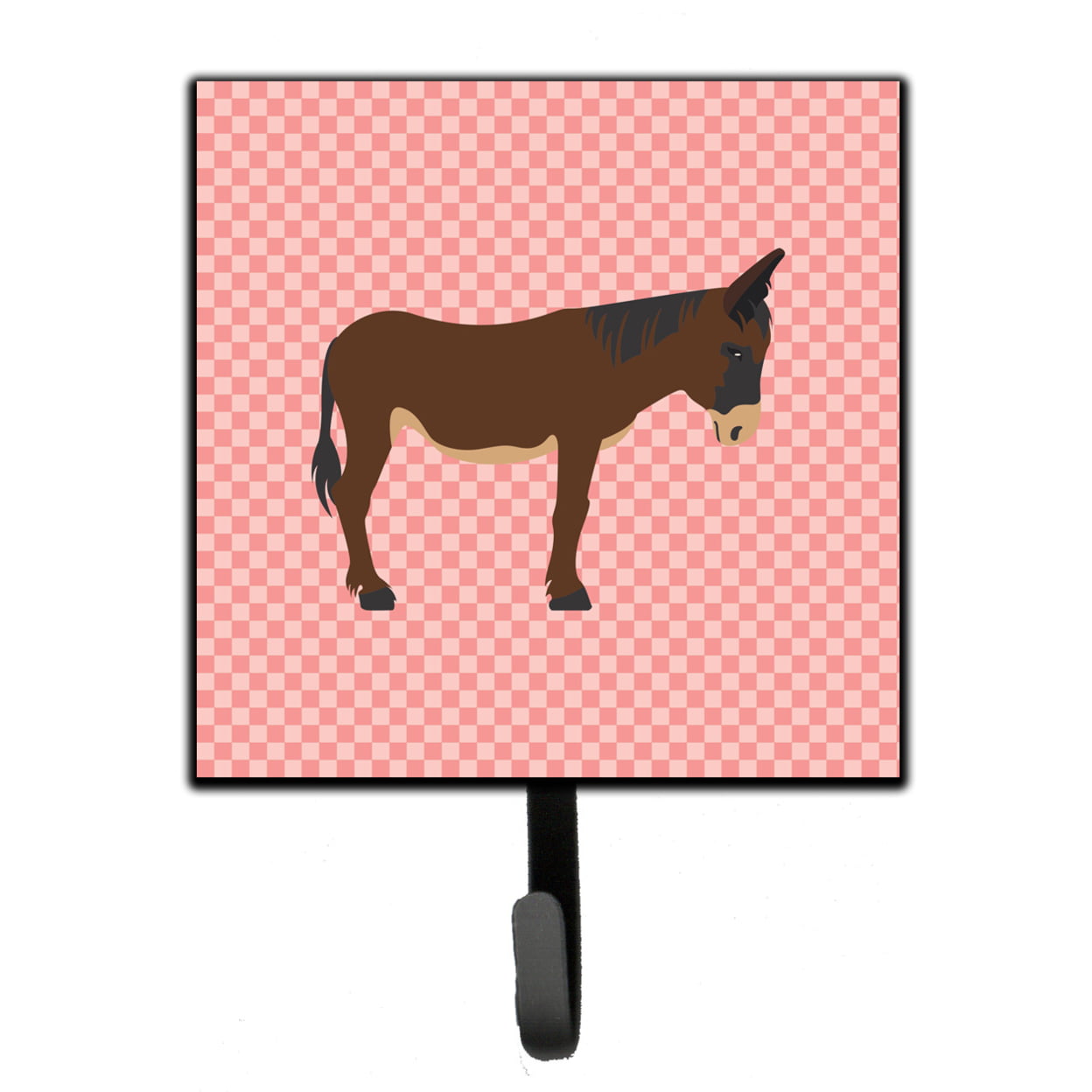 Zamorano-Leones Donkey Pink Check Leash or Key Holder