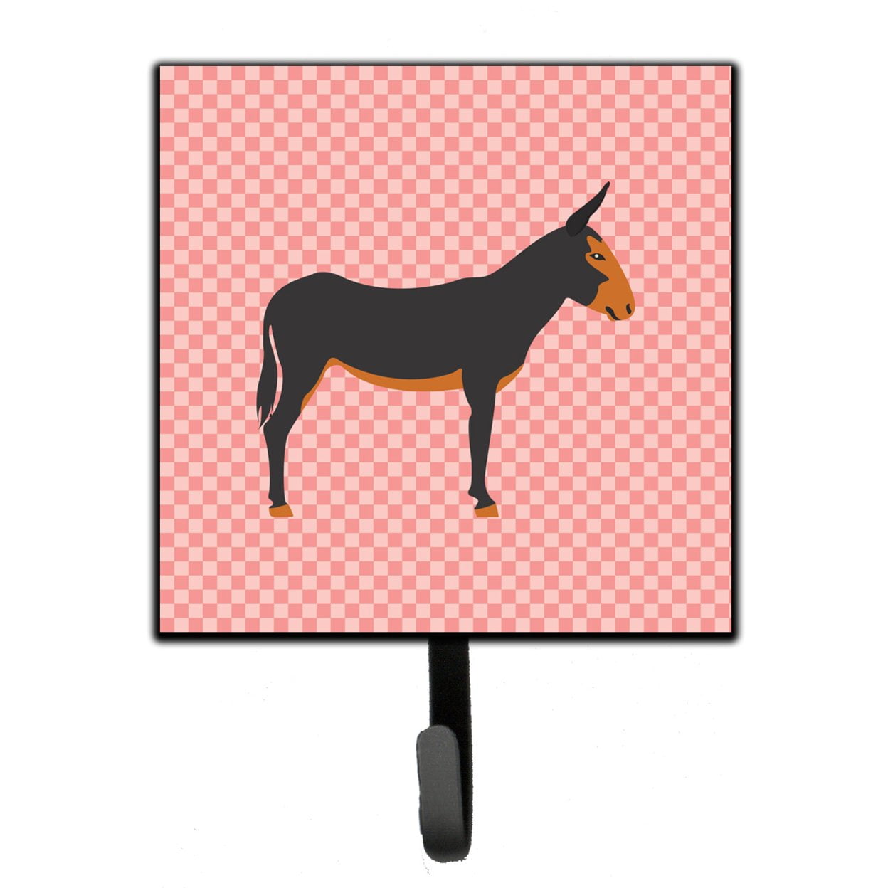 Catalan Donkey Pink Check Leash or Key Holder