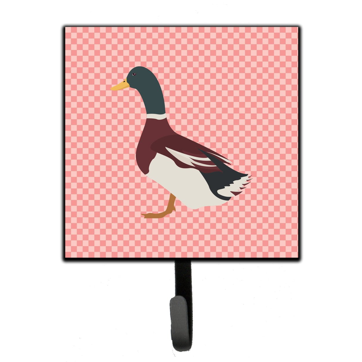 Rouen Duck Pink Check Leash or Key Holder