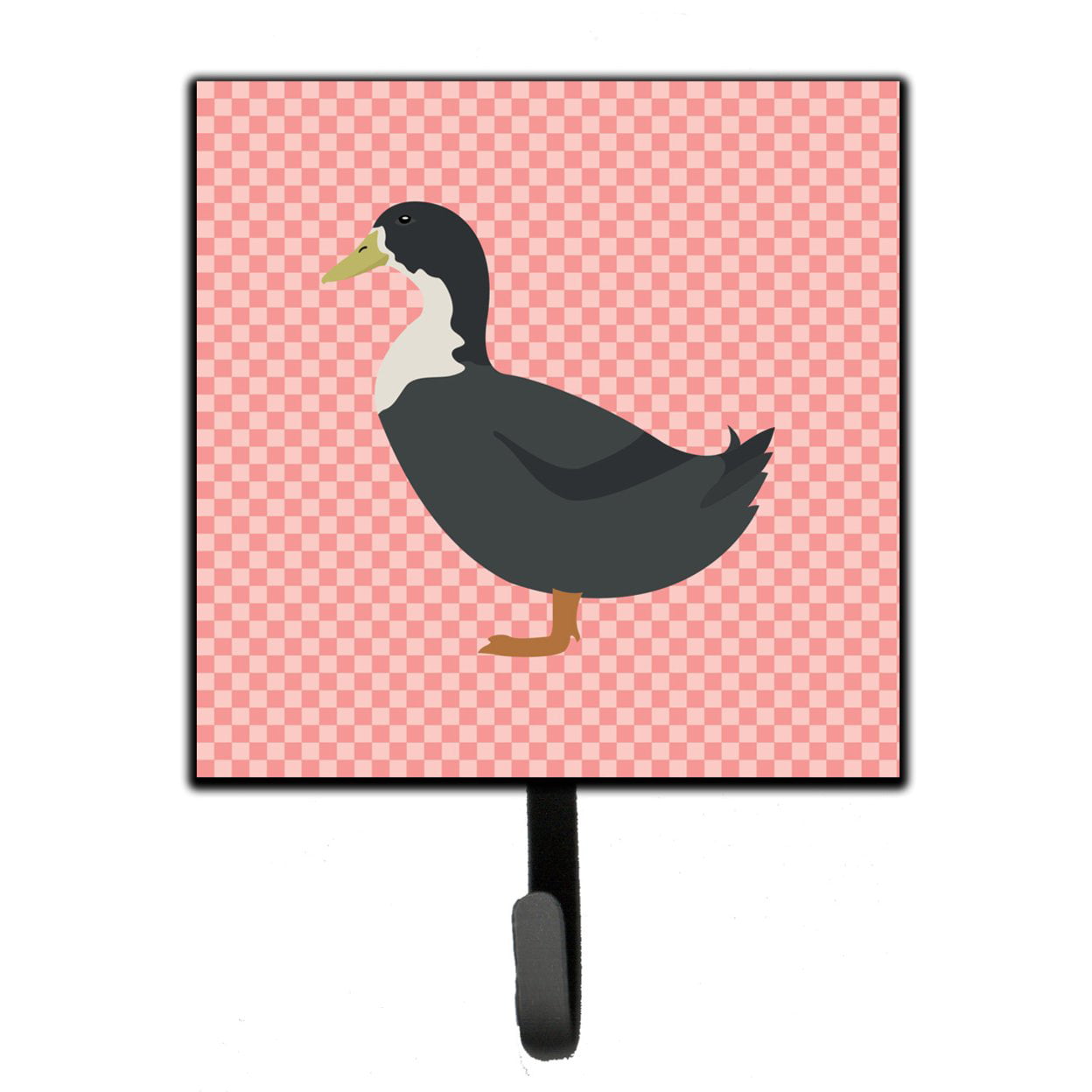 Blue Swedish Duck Pink Check Leash or Key Holder