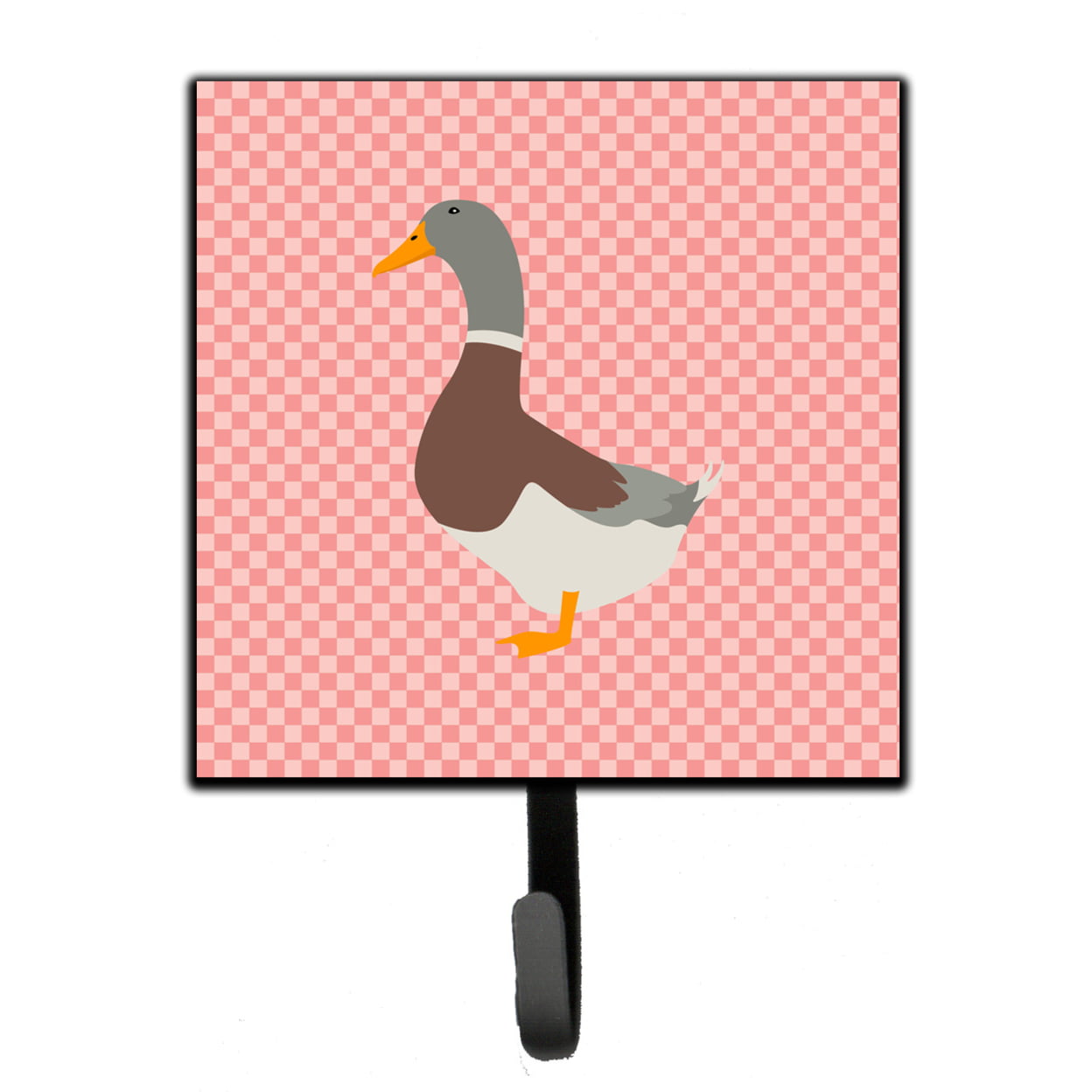 Saxony Sachsenente Duck Pink Check Leash or Key Holder