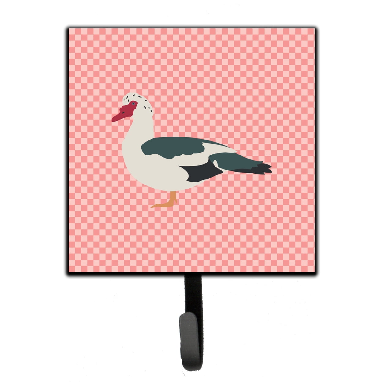 Muscovy Duck Pink Check Leash or Key Holder