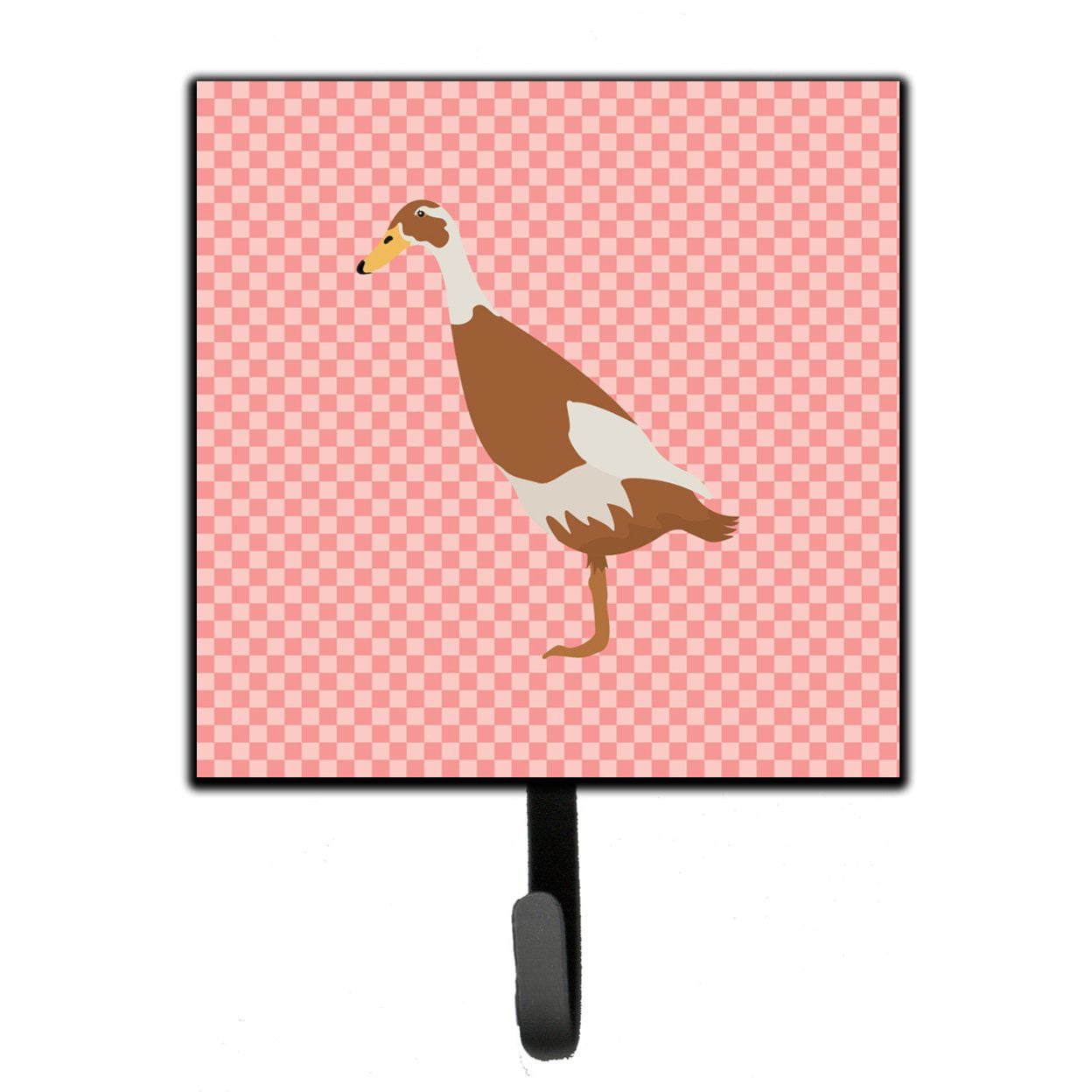 BB7865SH4 Indian Runner Duck Pink Check Leash or Key Holder