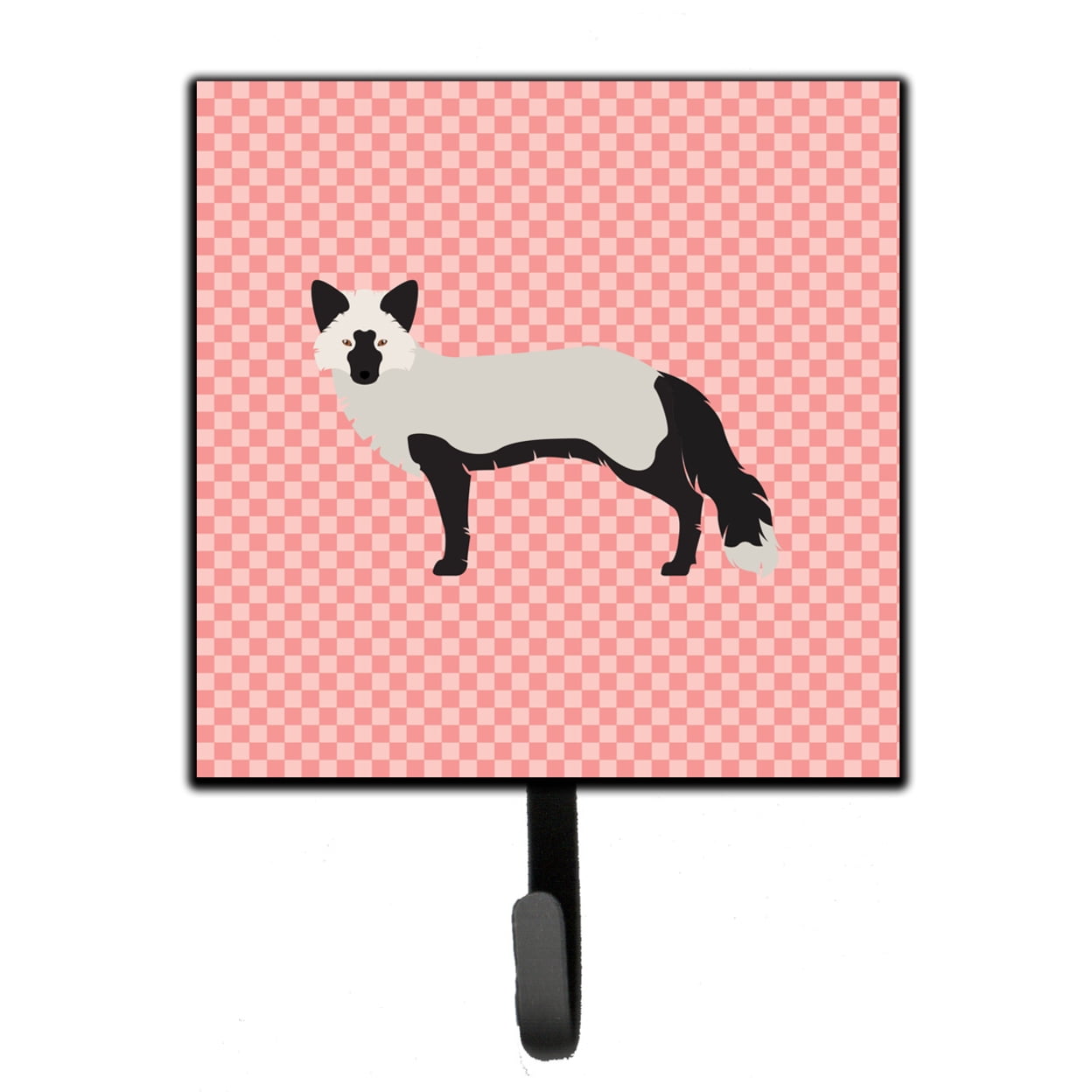Silver Fox Pink Check Leash or Key Holder