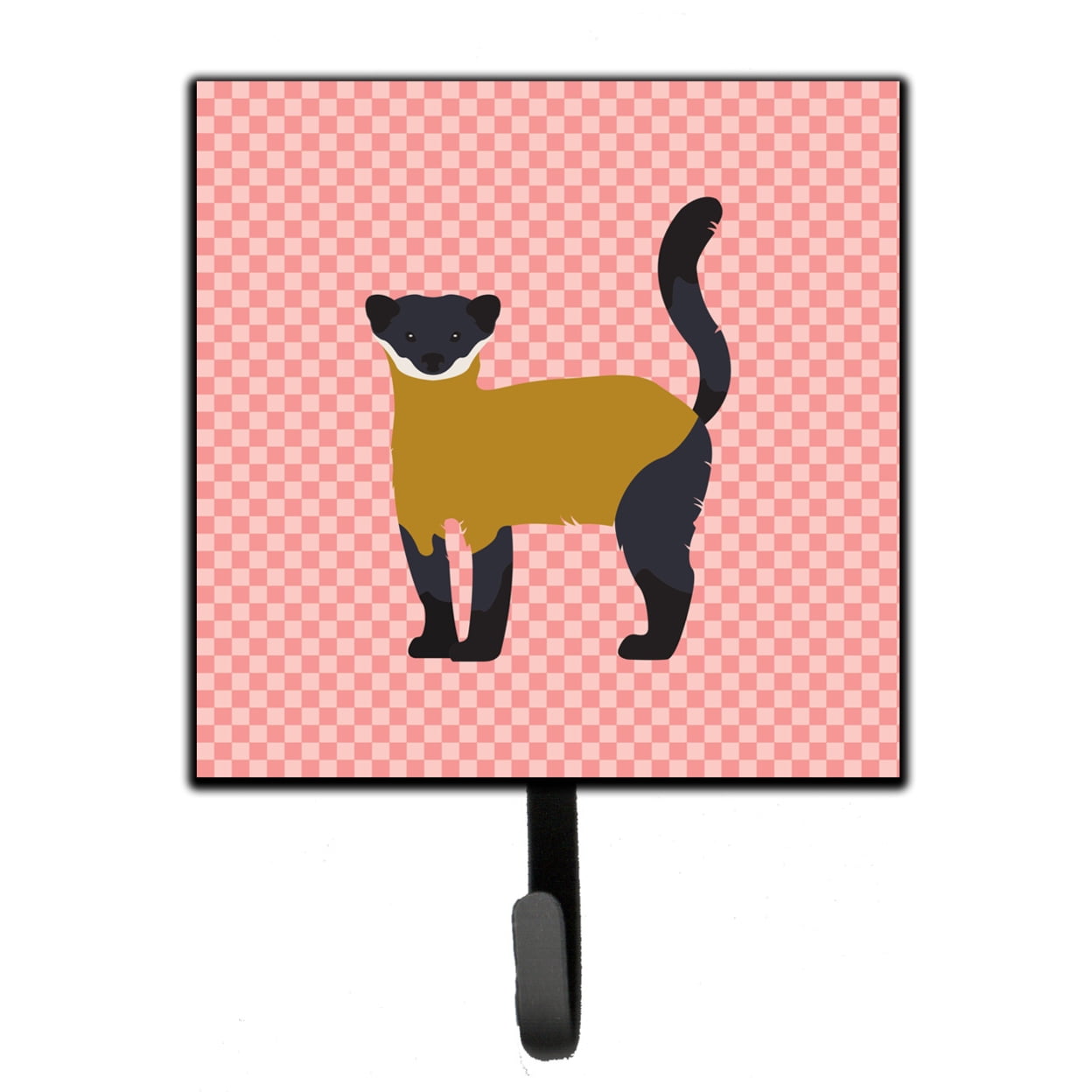 Yellow-Throated Marten Pink Check Leash or Key Holder