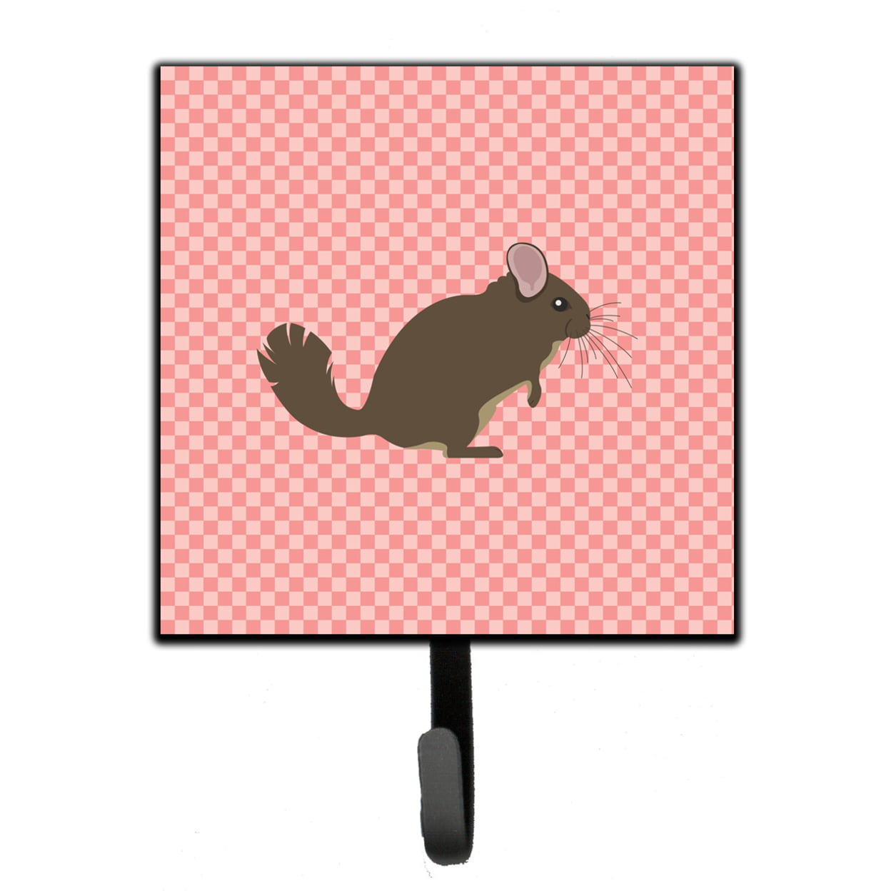 Chinchilla Pink Check Leash or Key Holder