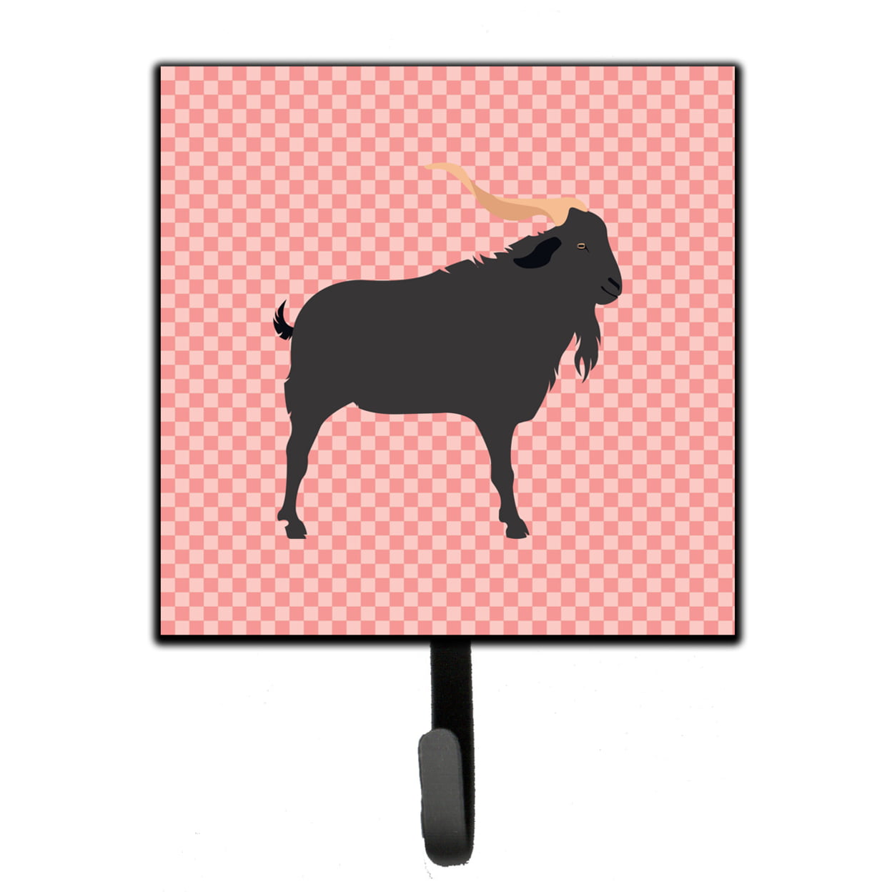 Verata Goat Pink Check Leash or Key Holder - Pink