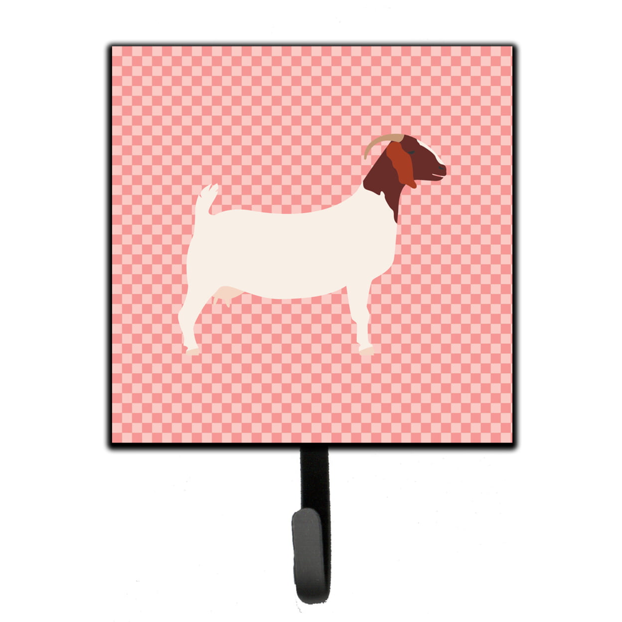Boer Goat Pink Check Leash or Key Holder