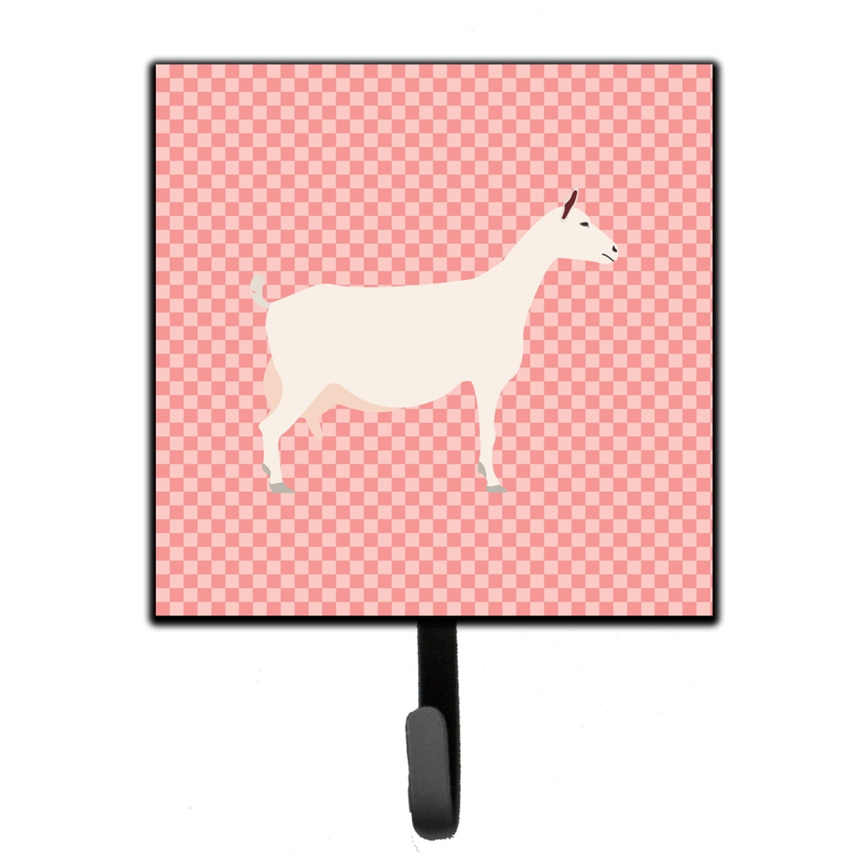 Saanen Goat Pink Check Leash or Key Holder