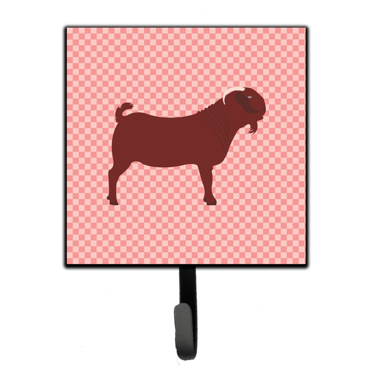 Kalahari Red Goat Pink Check Leash or Key Holder