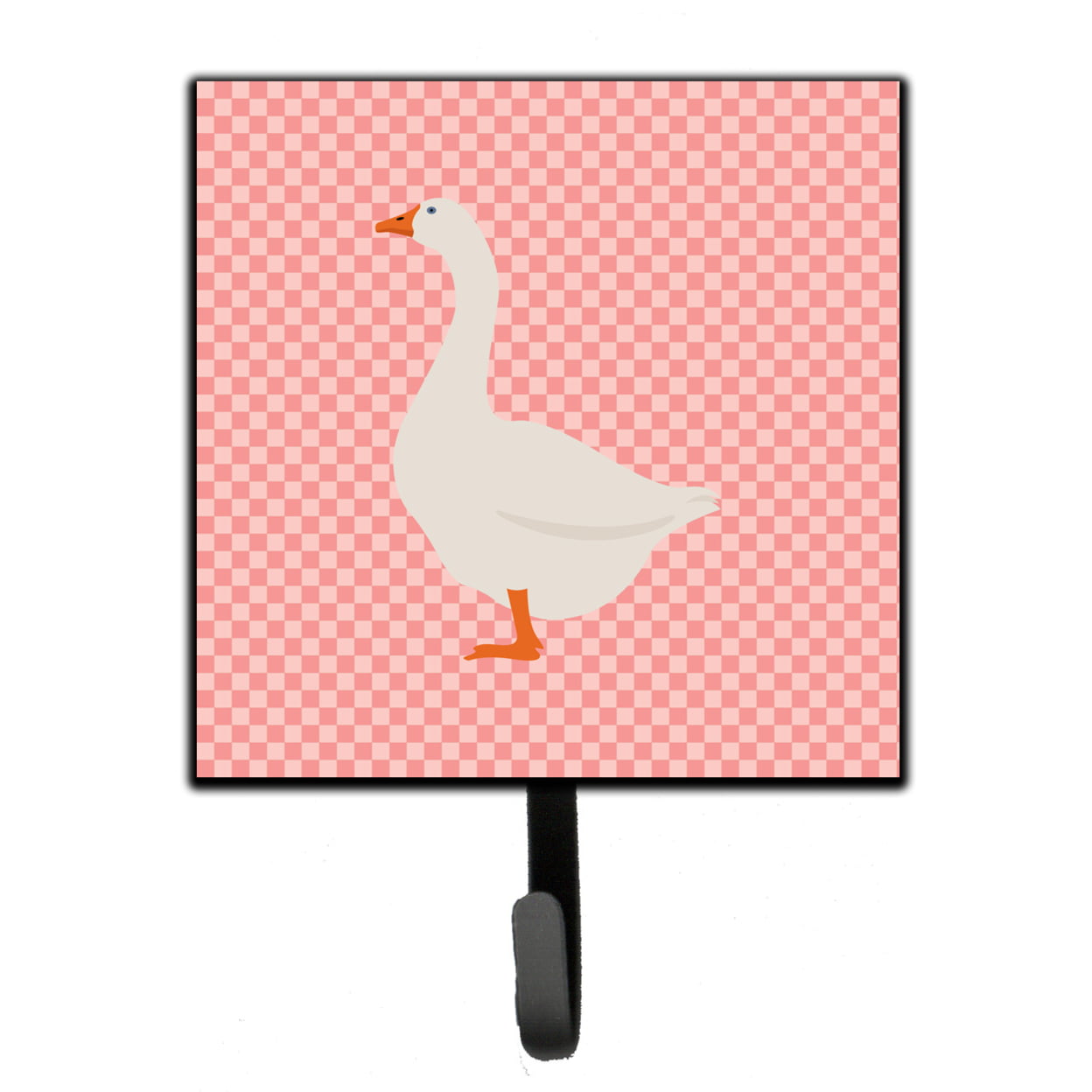 Embden Goose Pink Check Leash or Key Holder