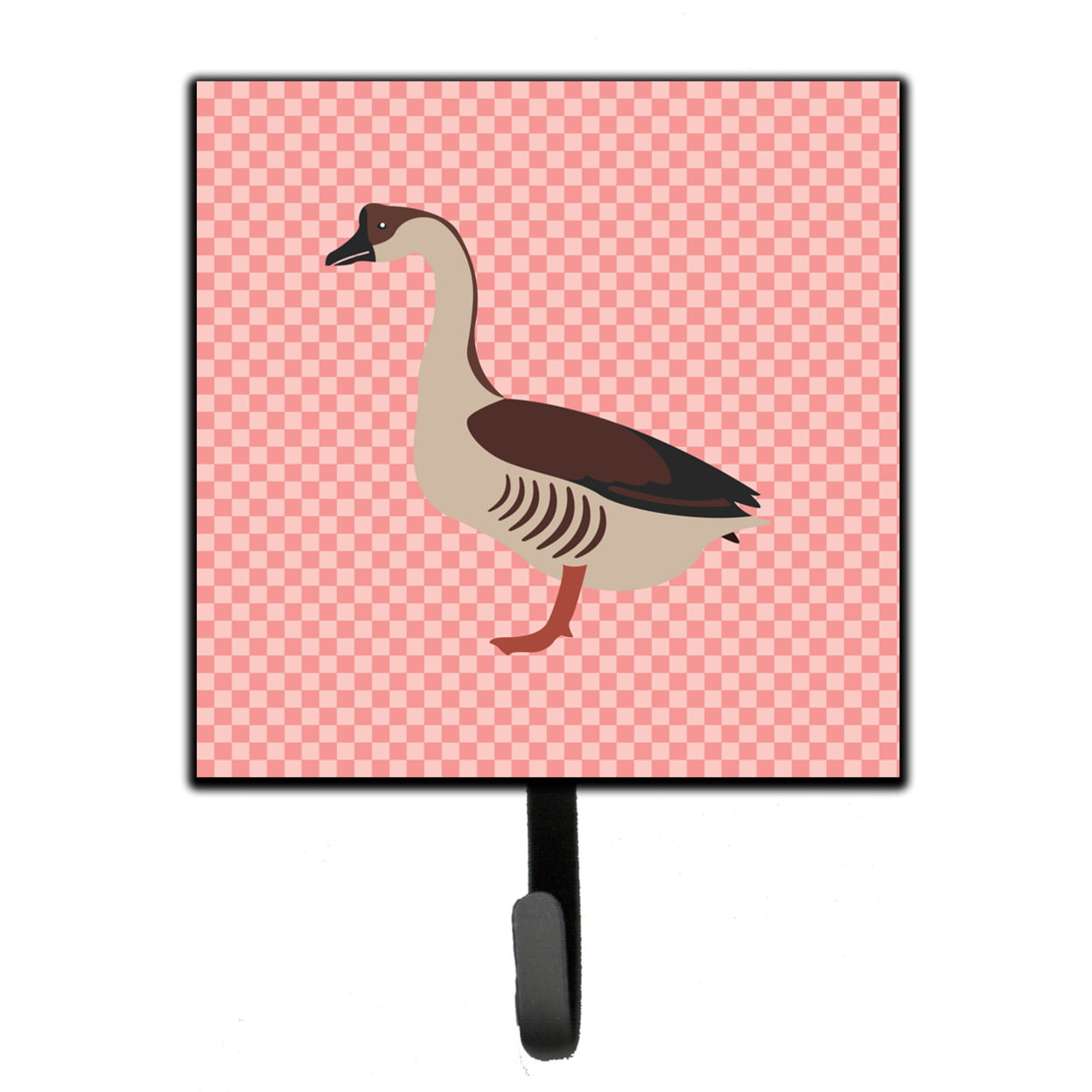 Chinese Goose Pink Check Leash or Key Holder