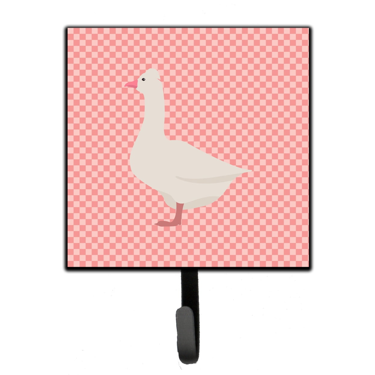 Roman Goose Pink Check Leash or Key Holder