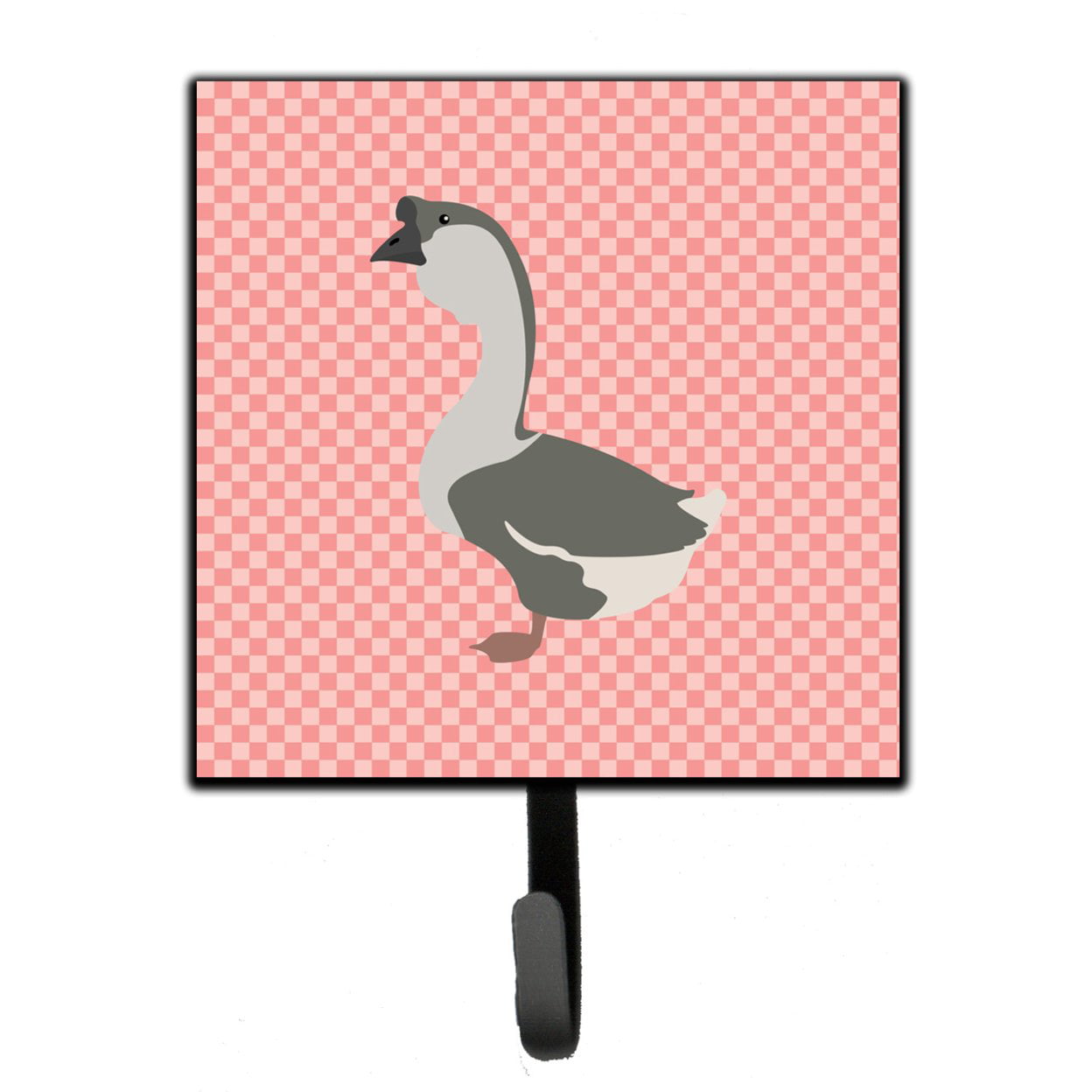 African Goose Pink Check Leash or Key Holder