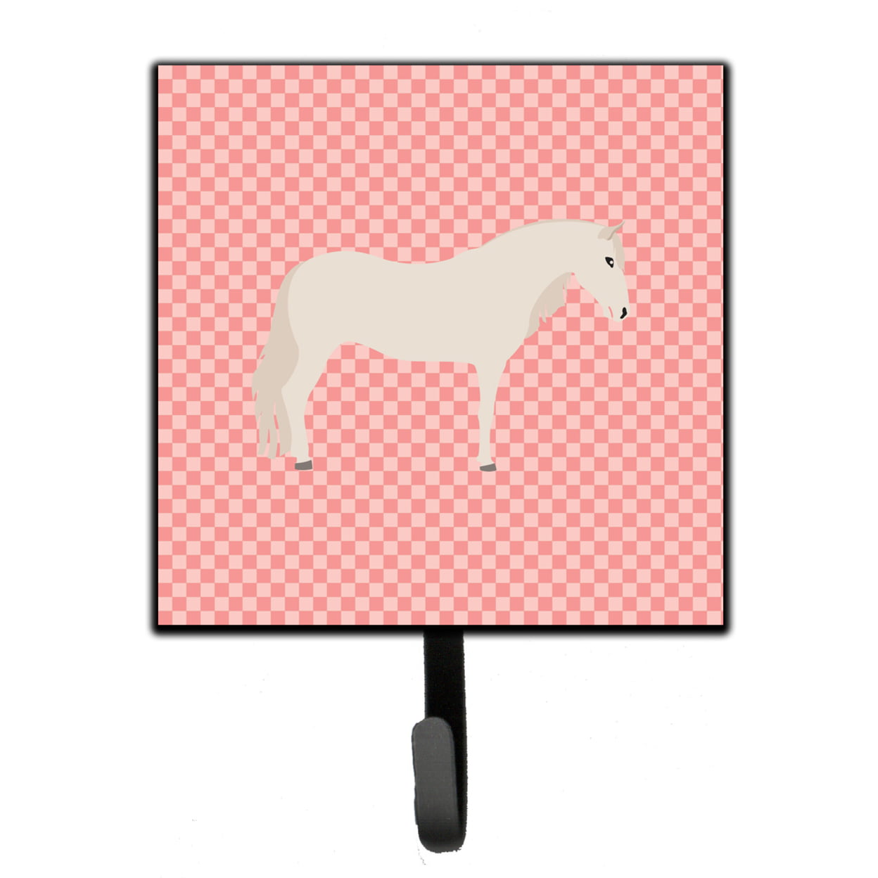Paso Fino Horse Pink Check Leash or Key Holder