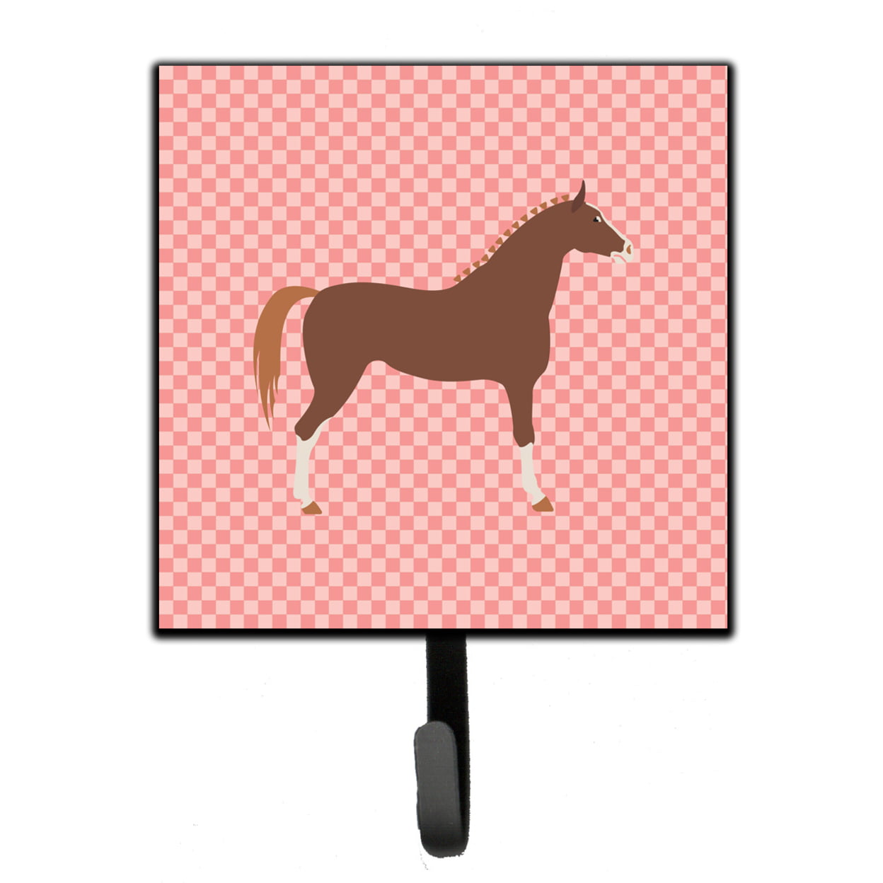 Hannoverian Horse Pink Check Leash or Key Holder