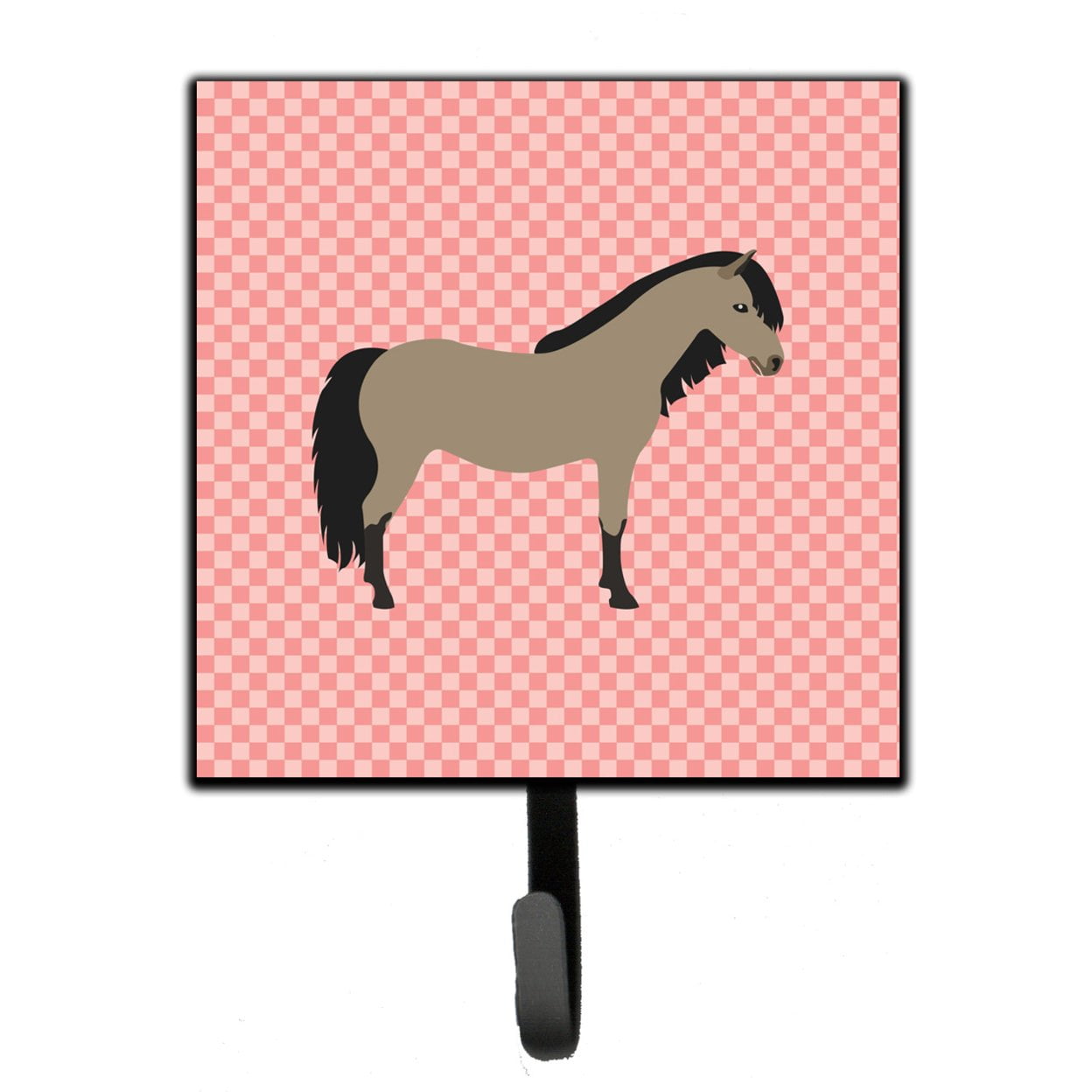 Welsh Pony Horse Pink Check Leash or Key Holder