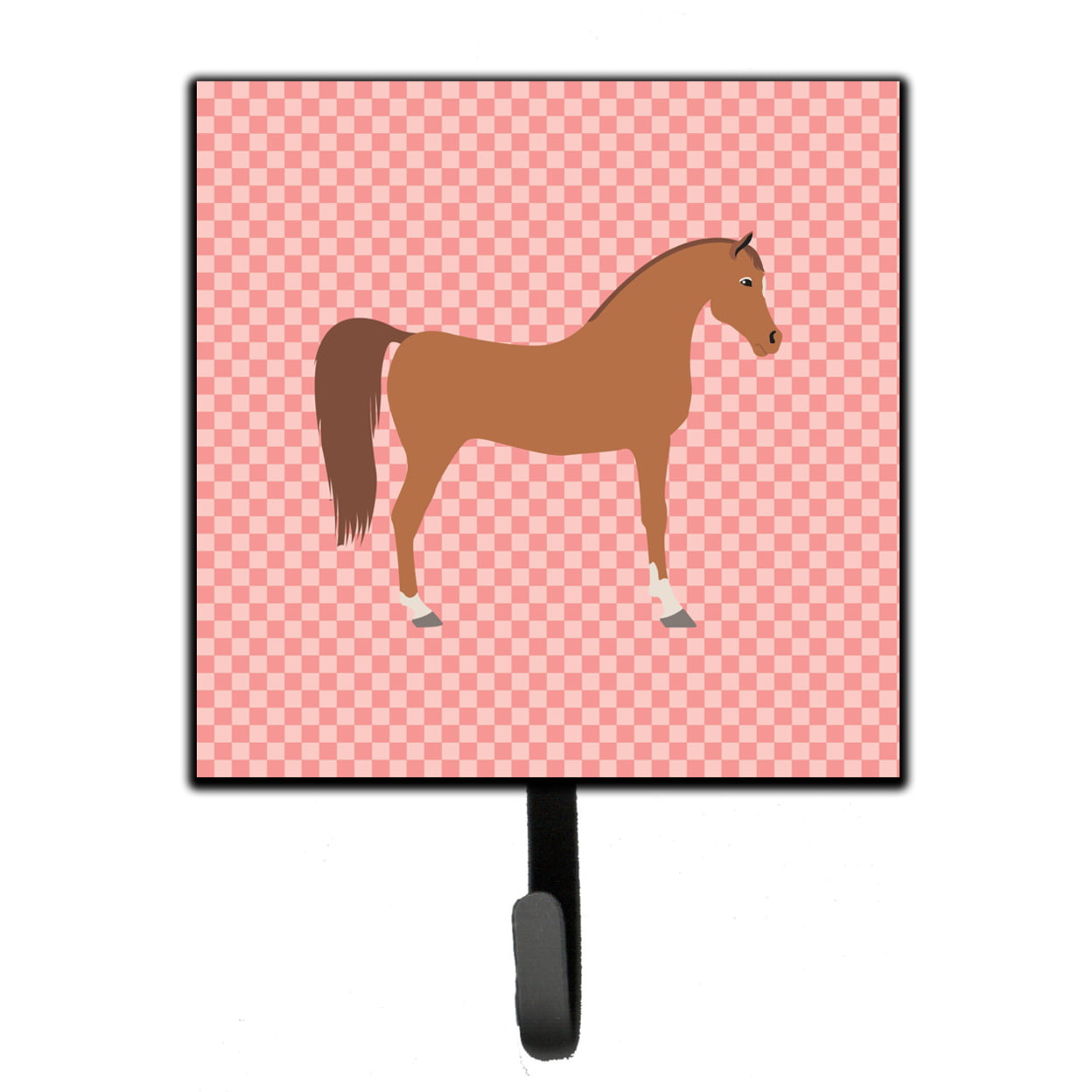 Arabian Horse Pink Check Leash or Key Holder