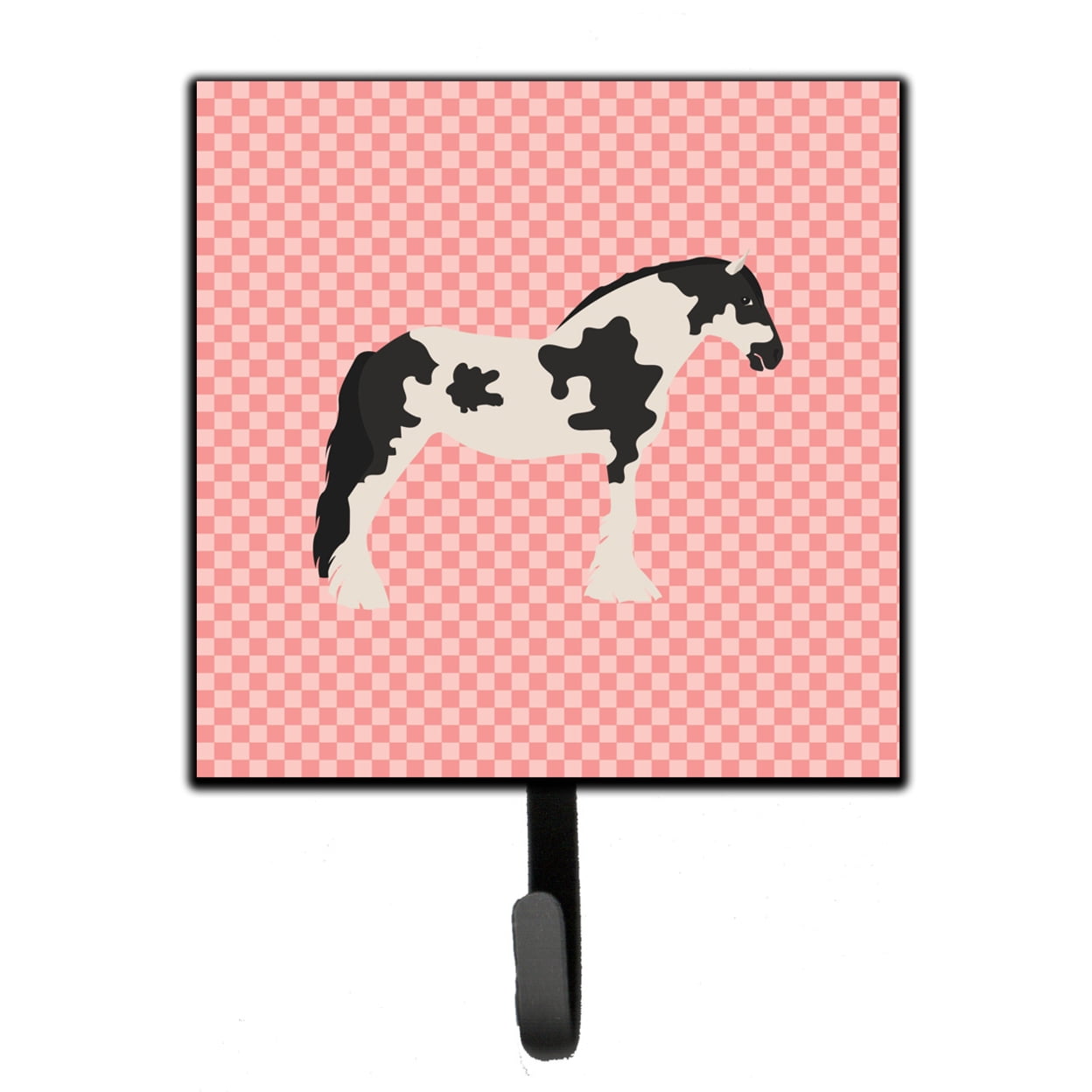 Cyldesdale Horse Pink Check Leash or Key Holder
