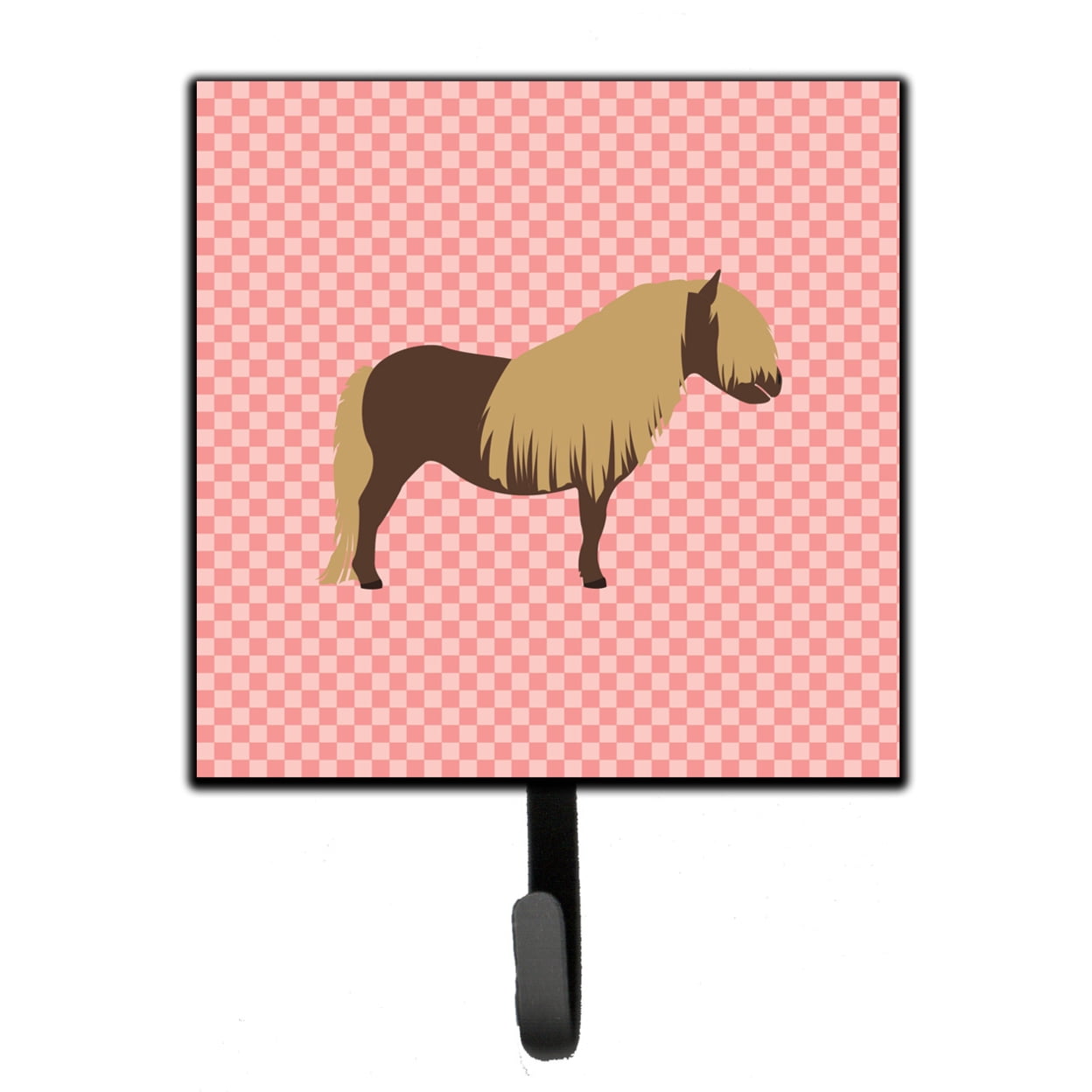 Shetland Pony Horse Pink Check Leash or Key Holder
