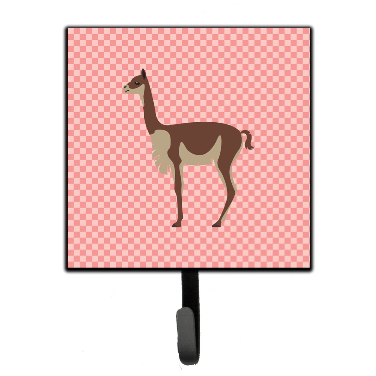 Vicugna or Vicuna Pink Check Leash or Key Holder