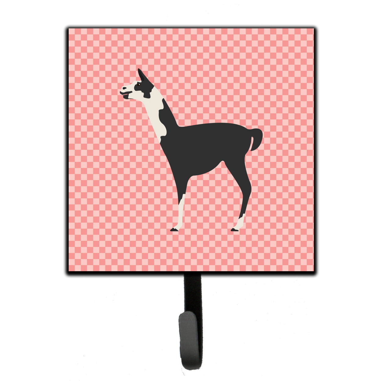 Llama Q Ara Pink Check Leash or Key Holder